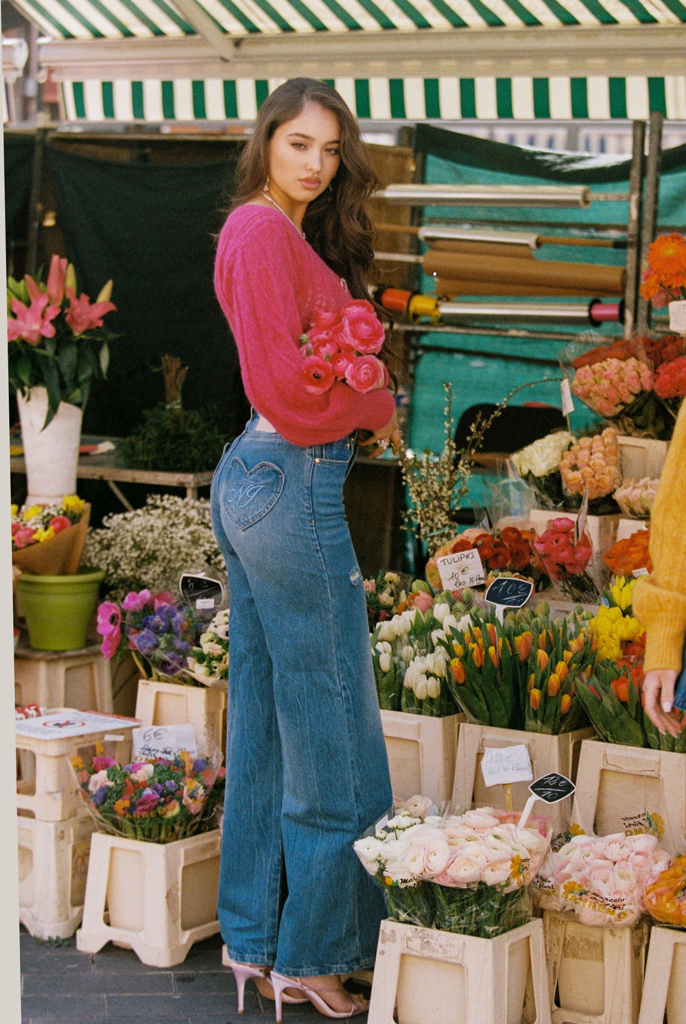Jamie Heart Wide-Leg Jeans: Denim Jeans for Casual Daytime Outfit | Nana Jacqueline