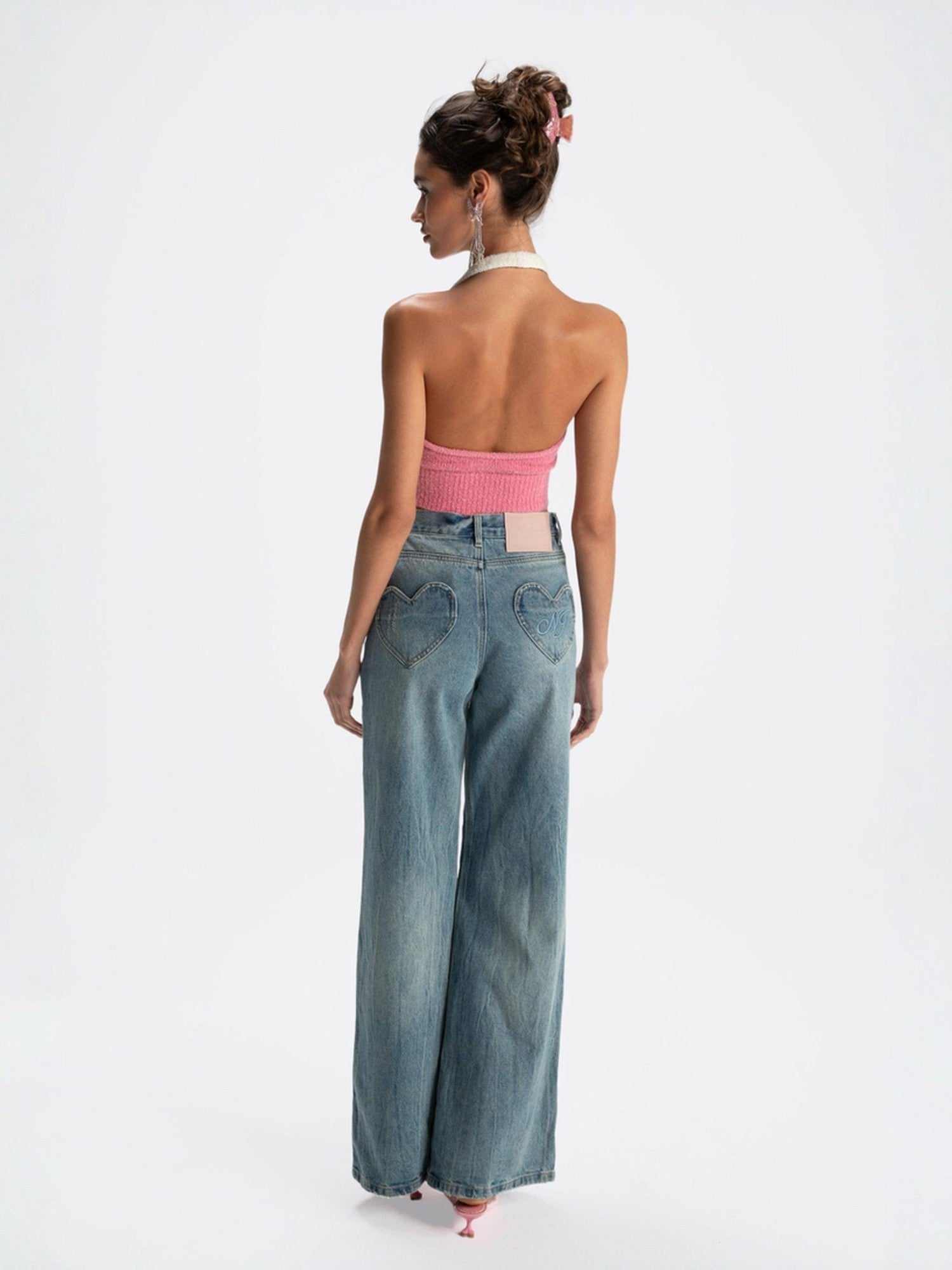 Jamie Heart Wide-Leg Jeans: Denim Jeans for Casual Daytime Outfit | Nana Jacqueline