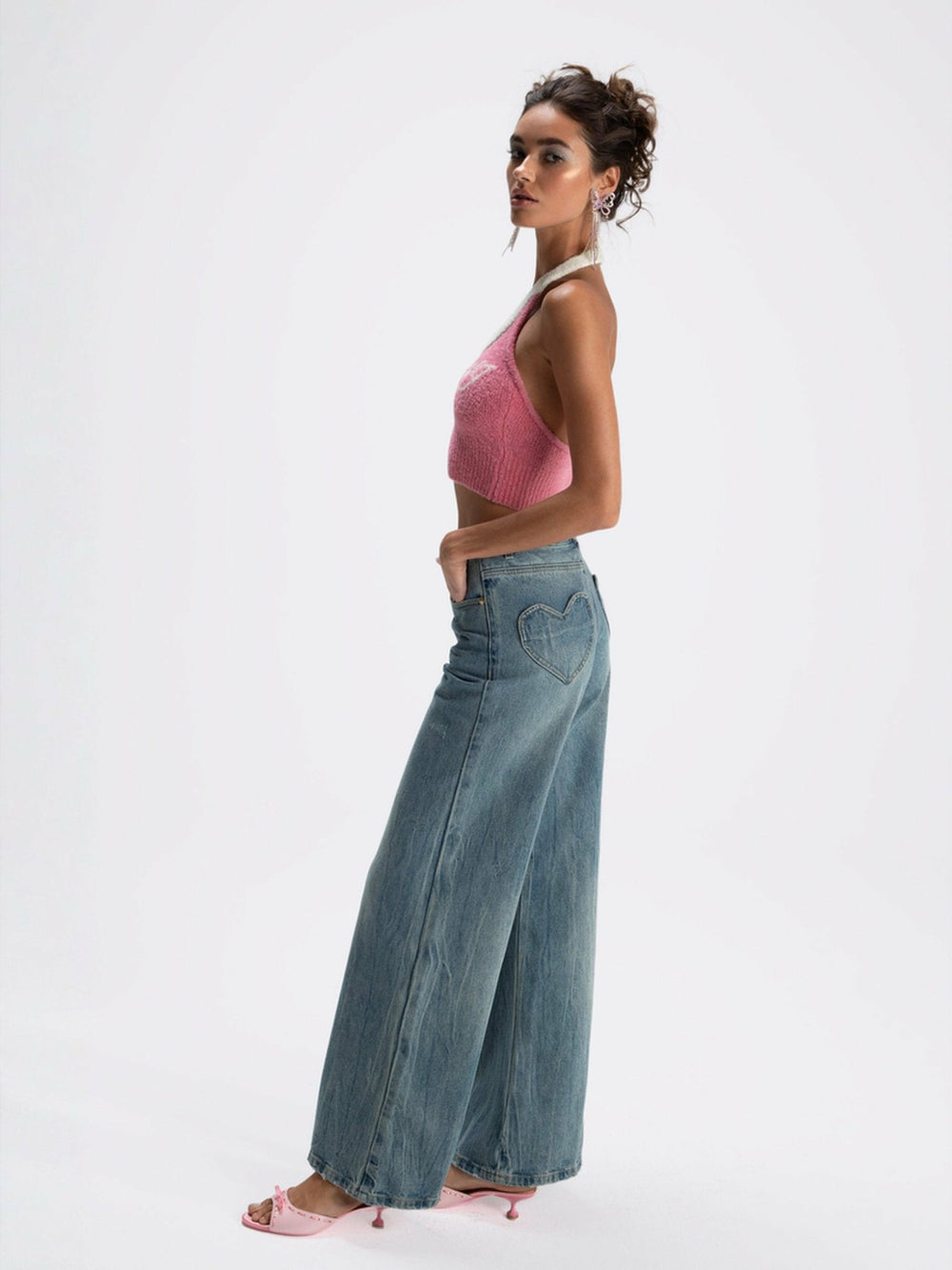 Jamie Heart Wide-Leg Jeans: Denim Jeans for Casual Daytime Outfit | Nana Jacqueline