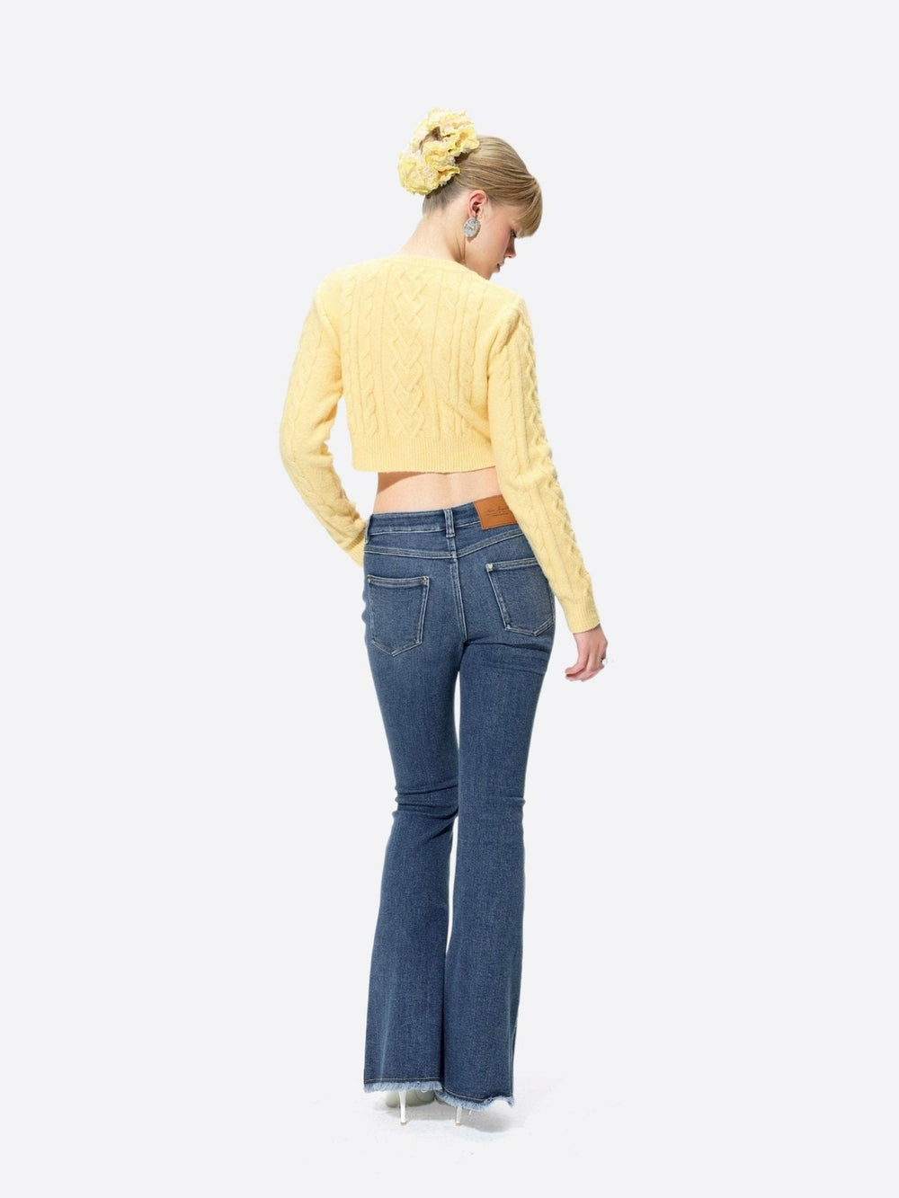 Nicolette Denim: Blue Flare Jeans for Casual Luxury Daytime | Nana Jacqueline