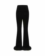 Estelle Velvet Pants: Black Velvet Pants for Cocktail Party | Nana Jacqueline