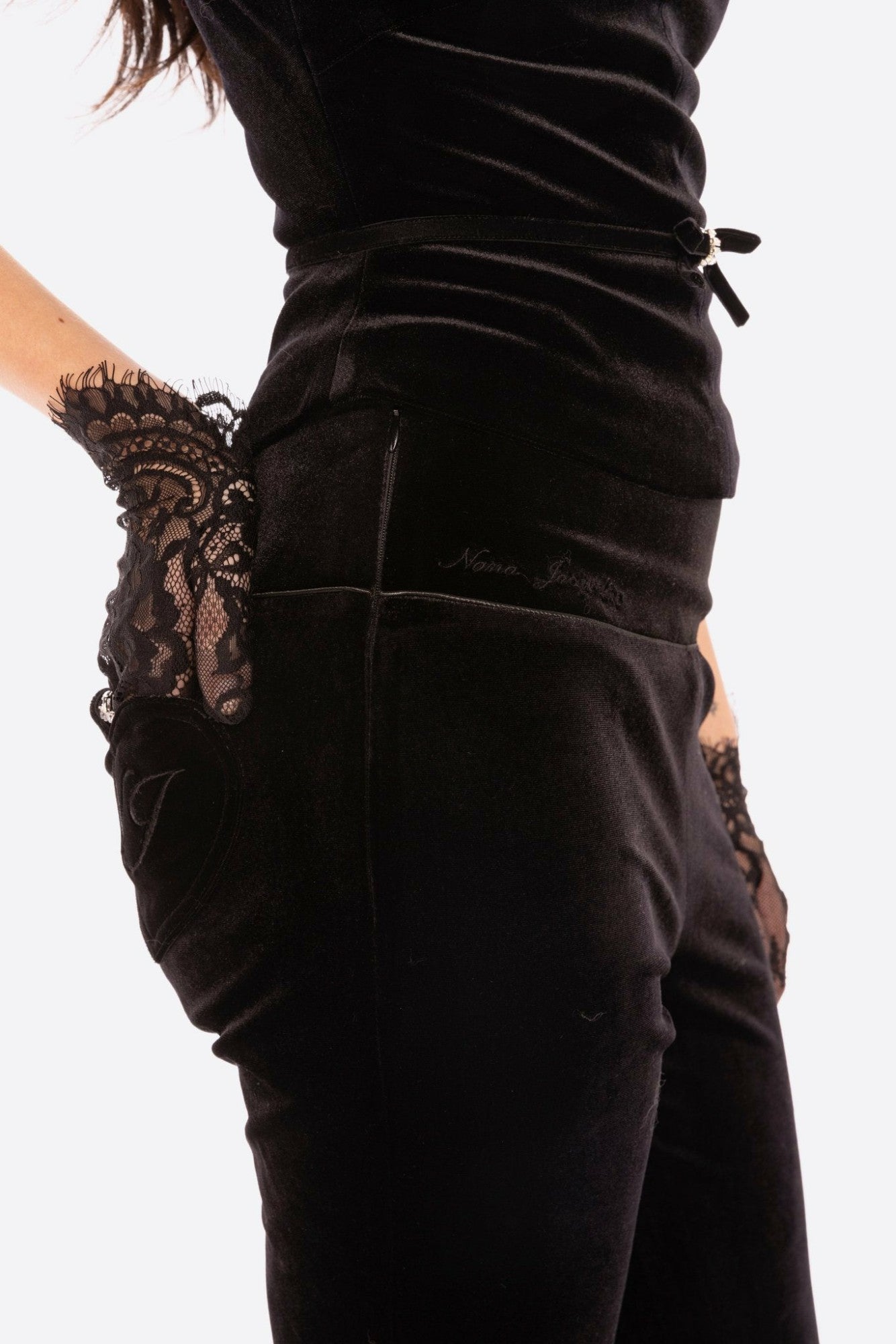 Estelle Velvet Pants: Black Velvet Pants for Cocktail Party | Nana Jacqueline