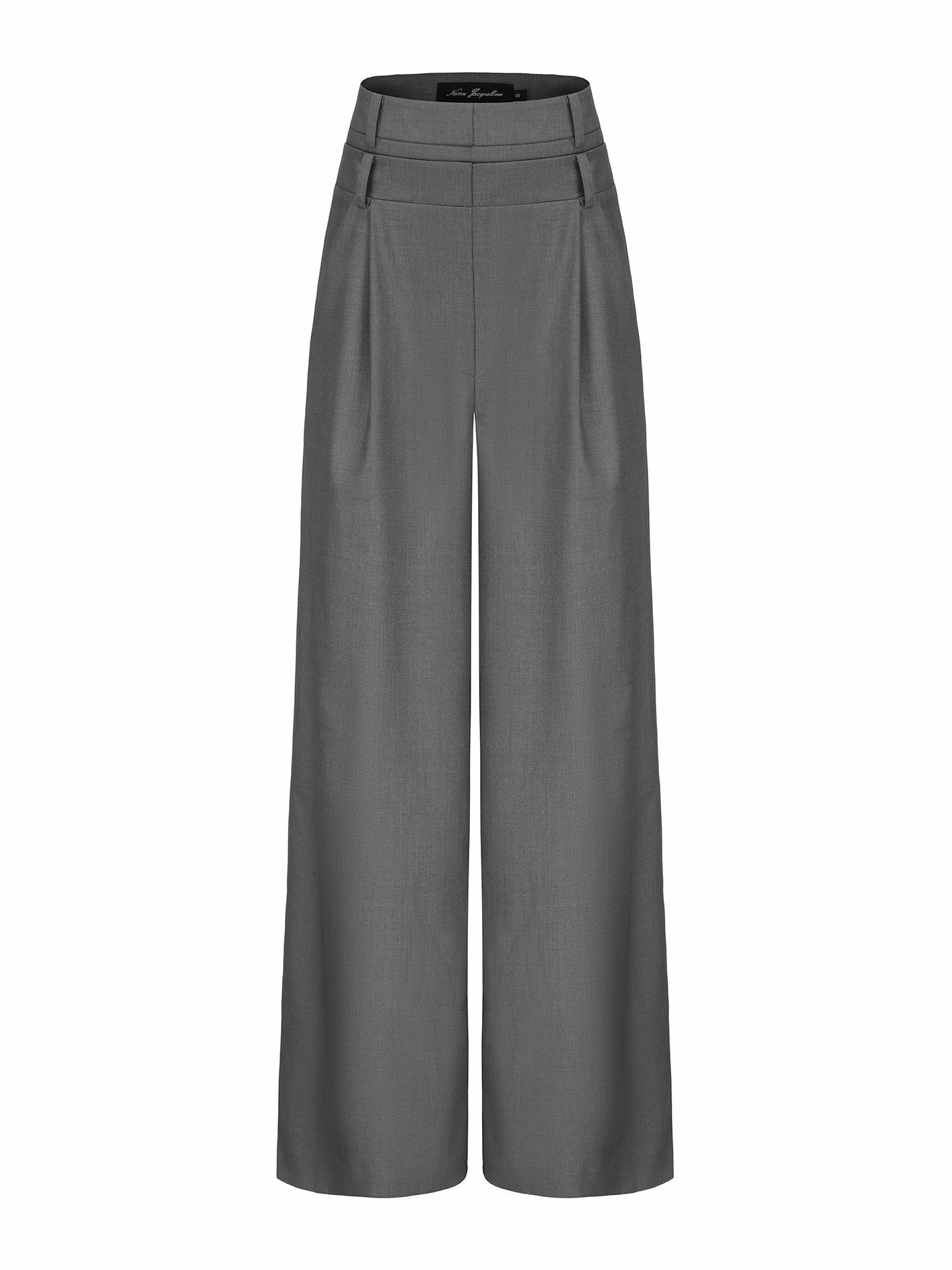 Anna Pants: Grey Wide-Leg Pants for Workwear | Nana Jacqueline