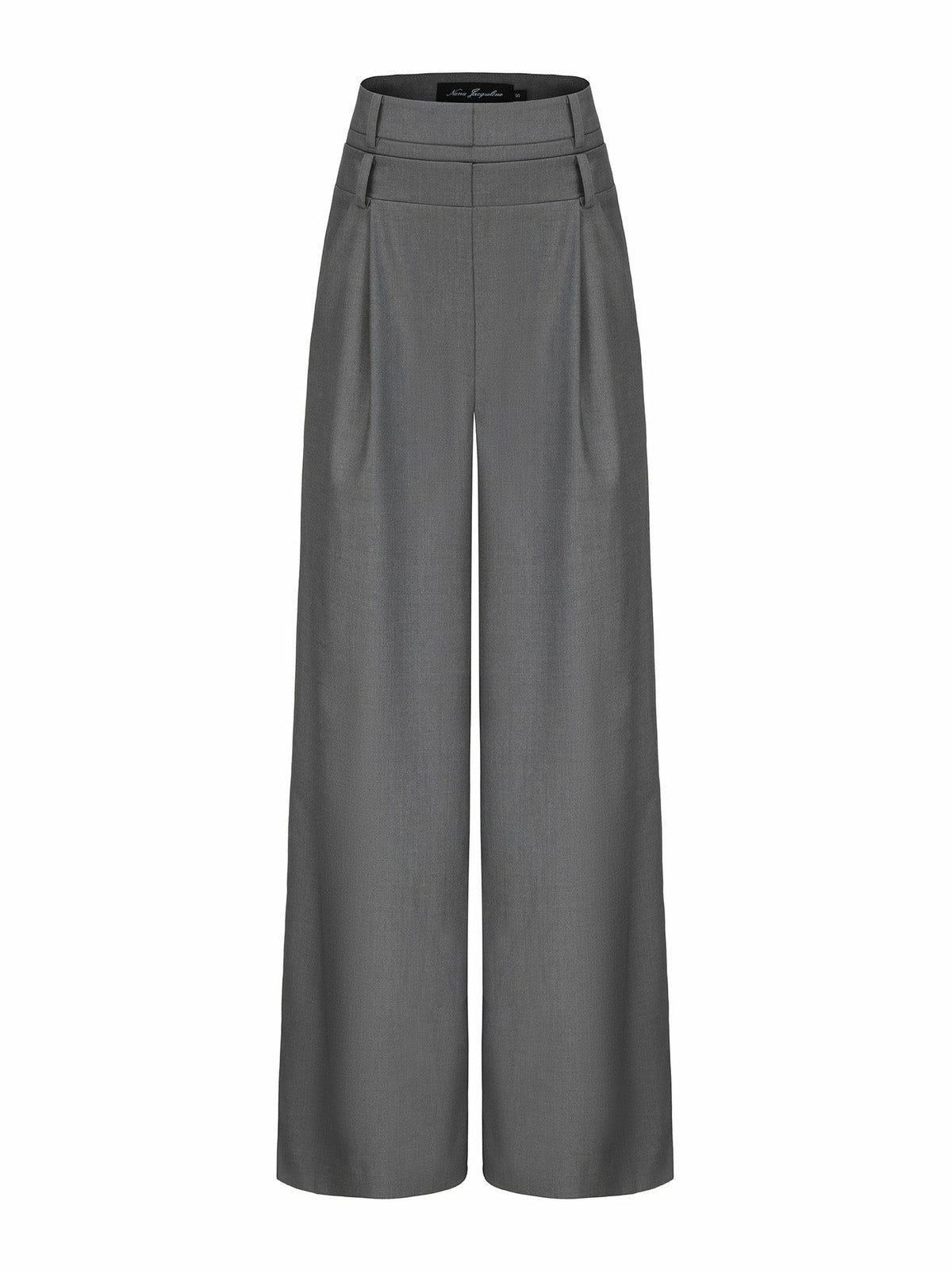 Anna Pants: Grey Wide-Leg Pants for Workwear | Nana Jacqueline