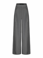 Anna Pants: Grey Wide-Leg Pants for Workwear | Nana Jacqueline
