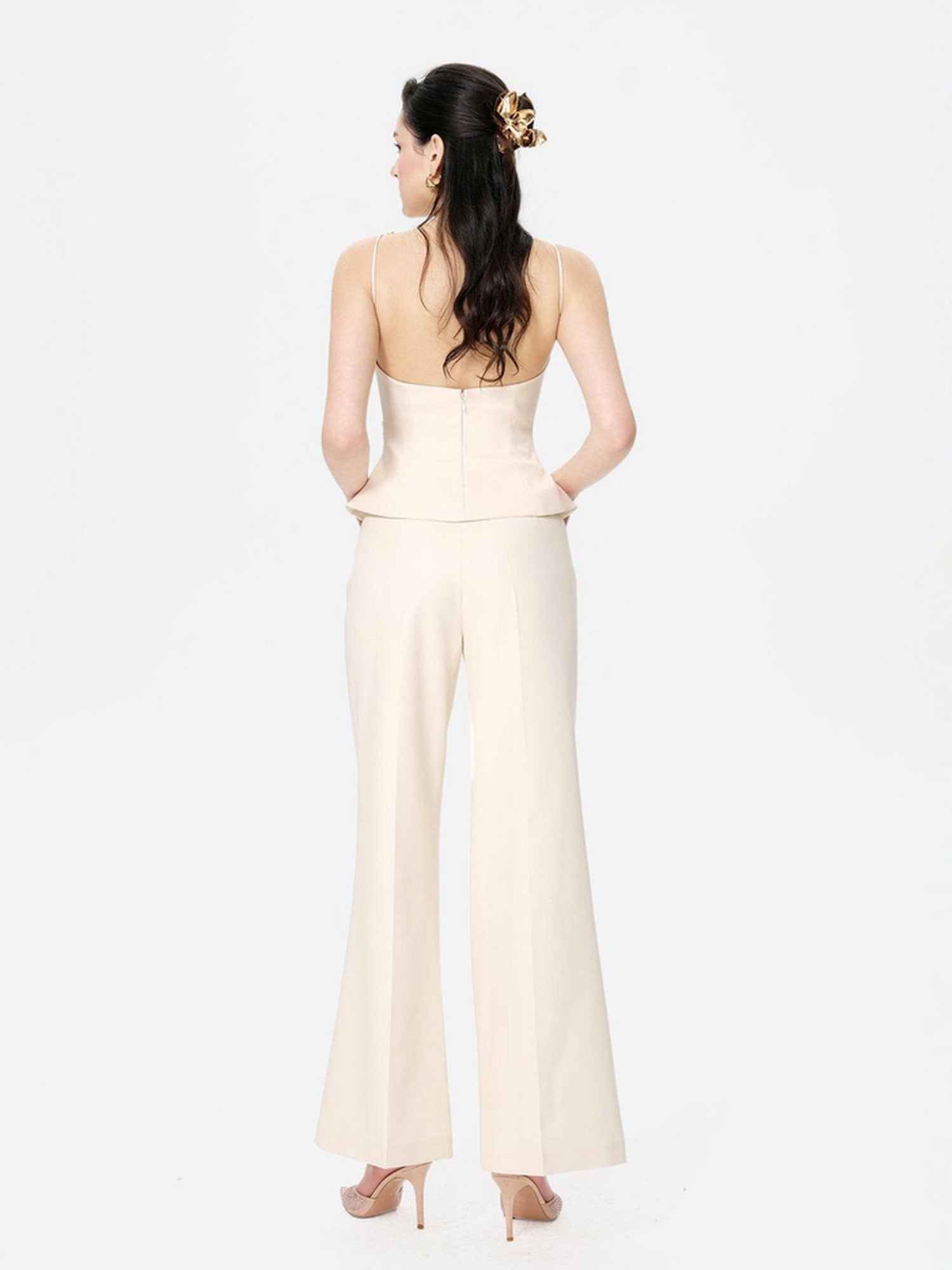 Selena Pants: Beige Pants for Resort Brunch | Nana Jacqueline