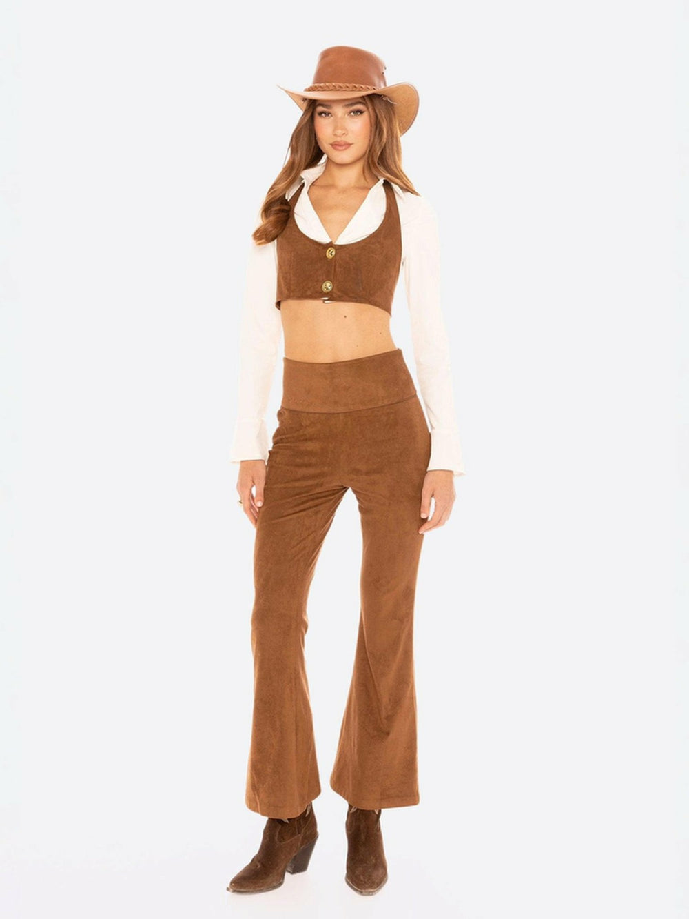 Hailey Flared Pants: Brown Pants for Date Night | Nana Jacqueline