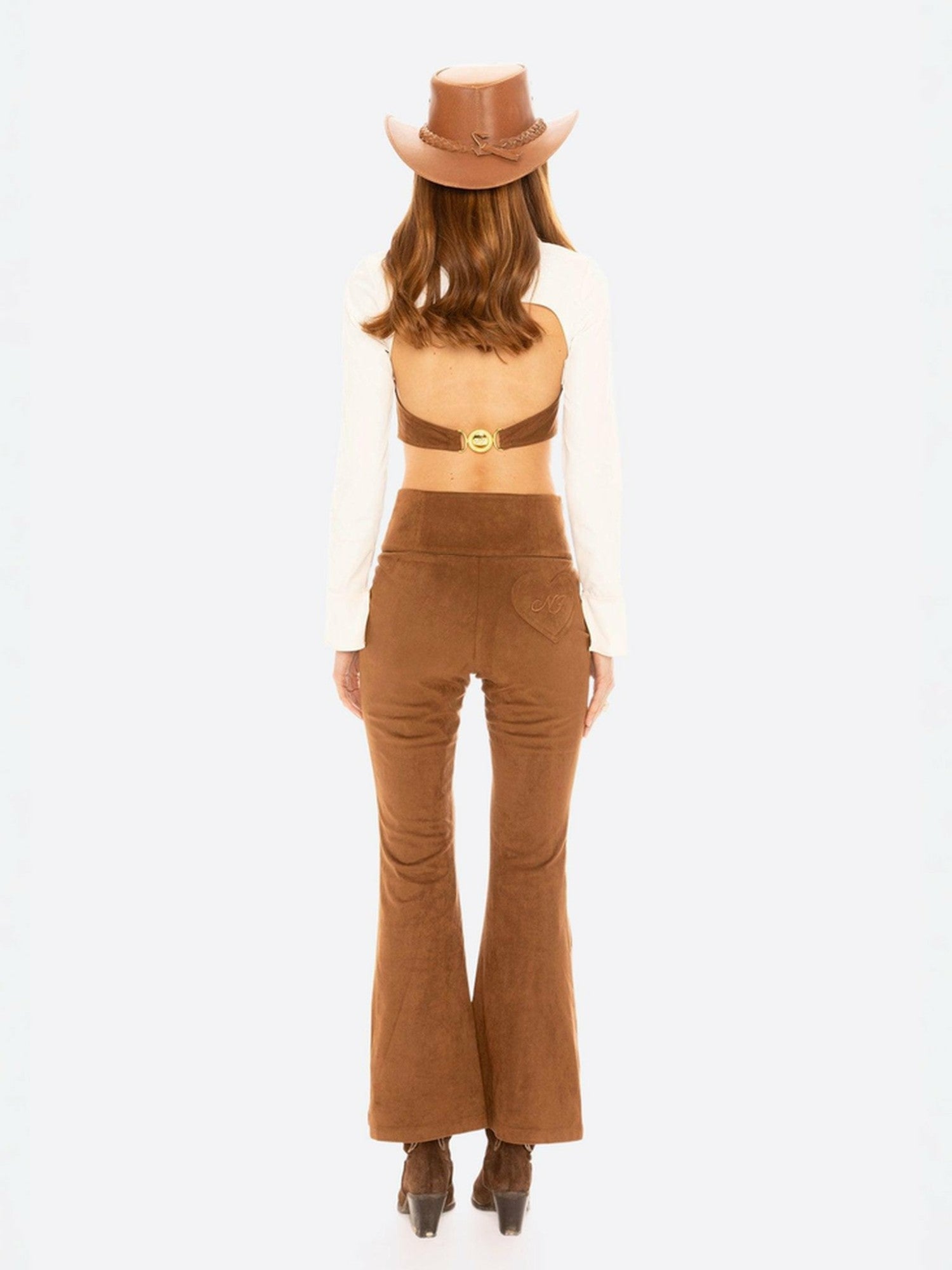 Hailey Flared Pants: Brown Pants for Date Night | Nana Jacqueline
