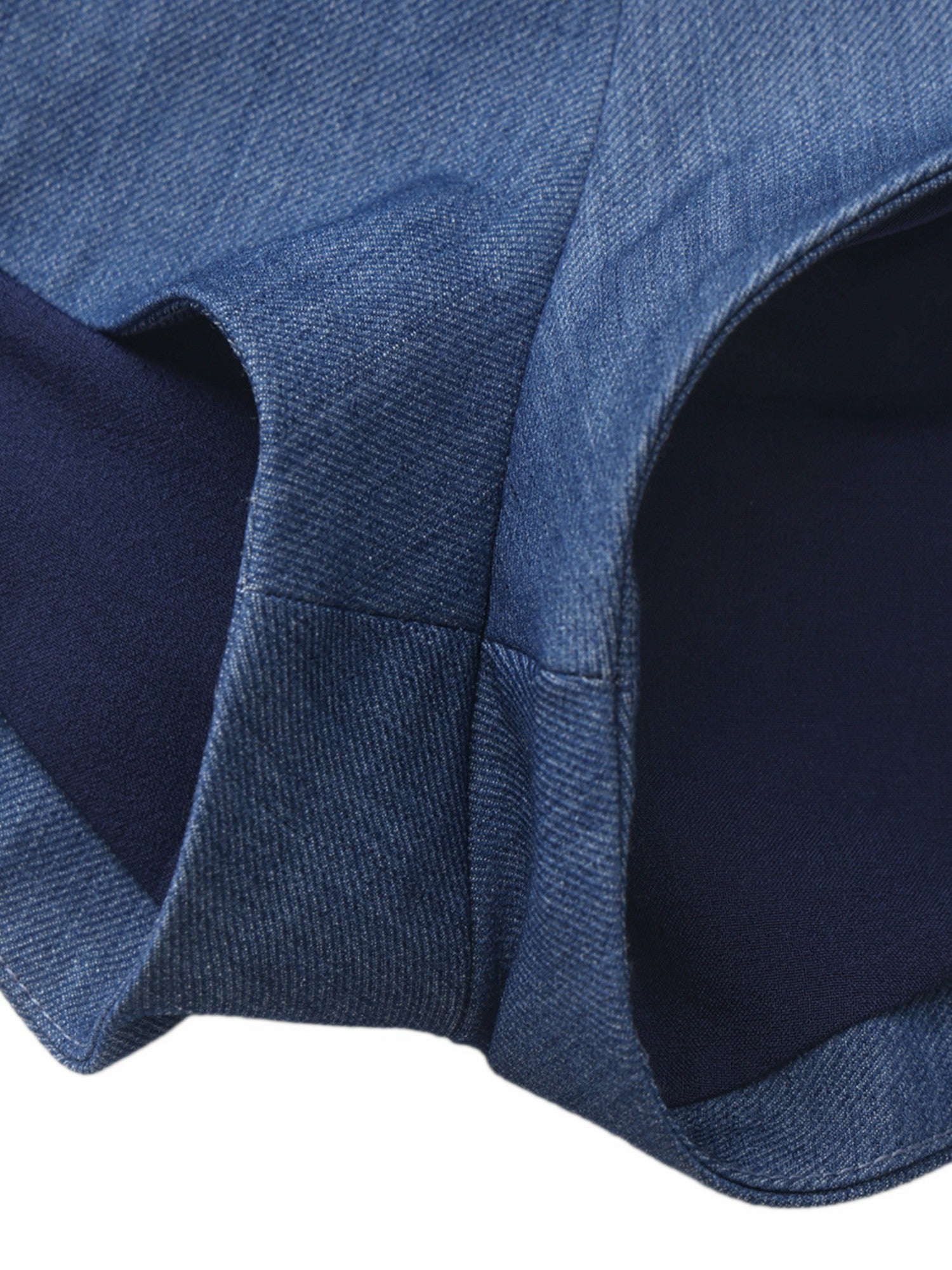 Amara High-Waist Faux-Denim Blue Shorts | Nana Jacqueline