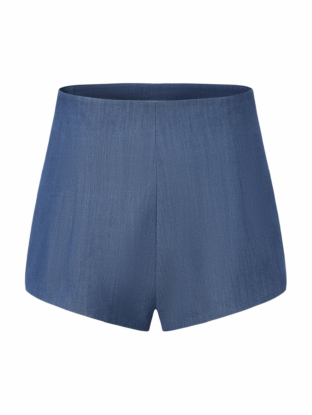 Amara High-Waist Faux-Denim Blue Shorts | Nana Jacqueline