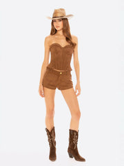Sienna Suede Shorts: Brown Shorts for Date Night | Nana Jacqueline