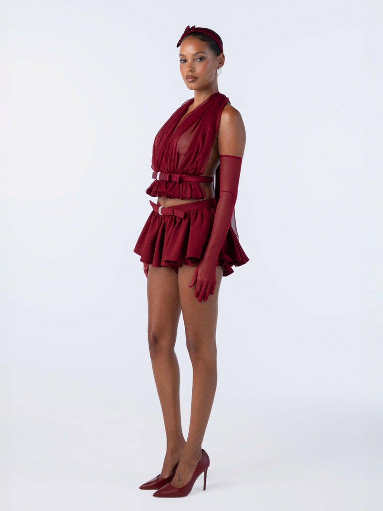 Demi Shorts: Red Shorts for Birthday Celebration | Nana Jacqueline
