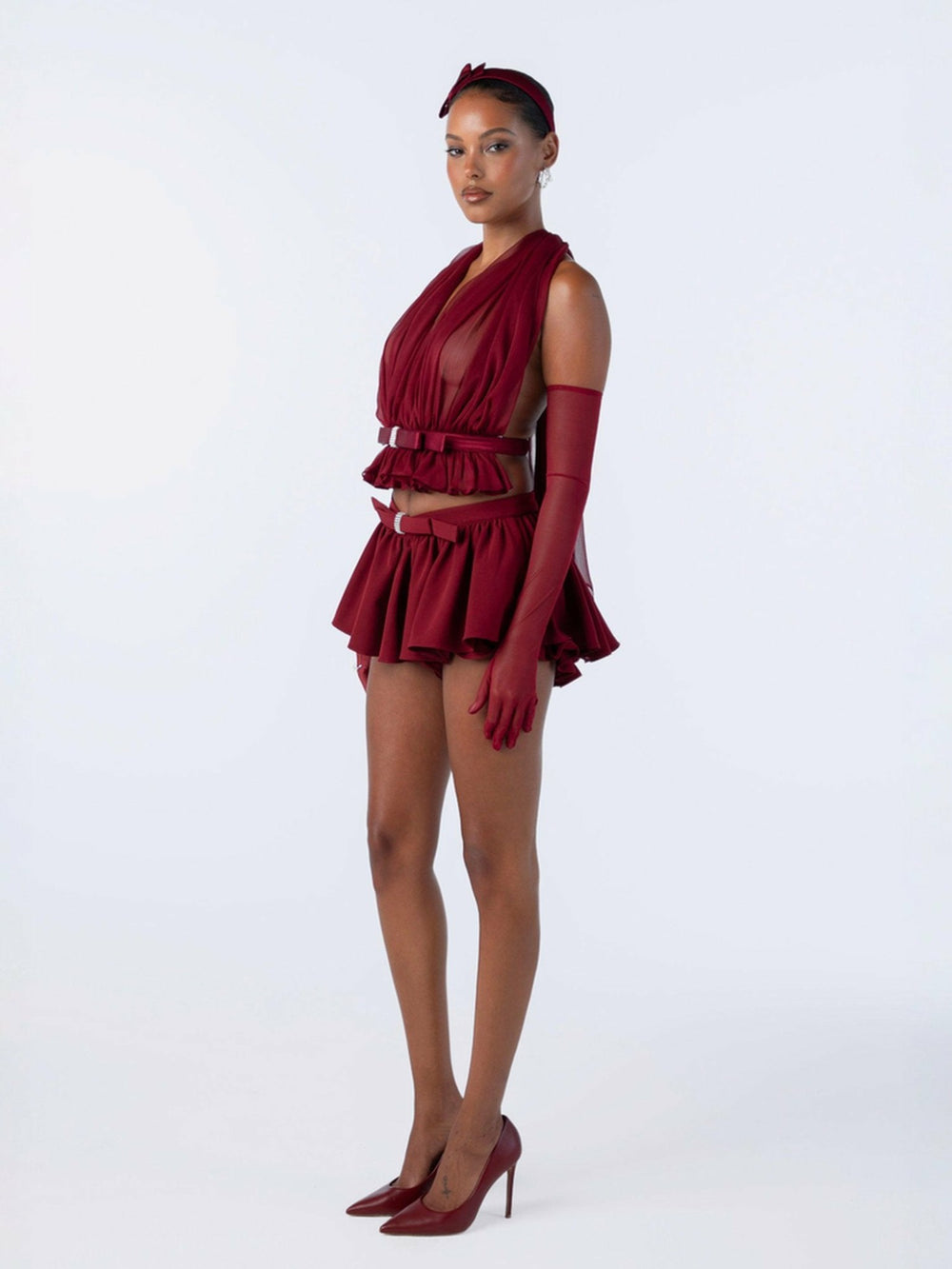 Demi Shorts: Red Shorts for Birthday Celebration | Nana Jacqueline
