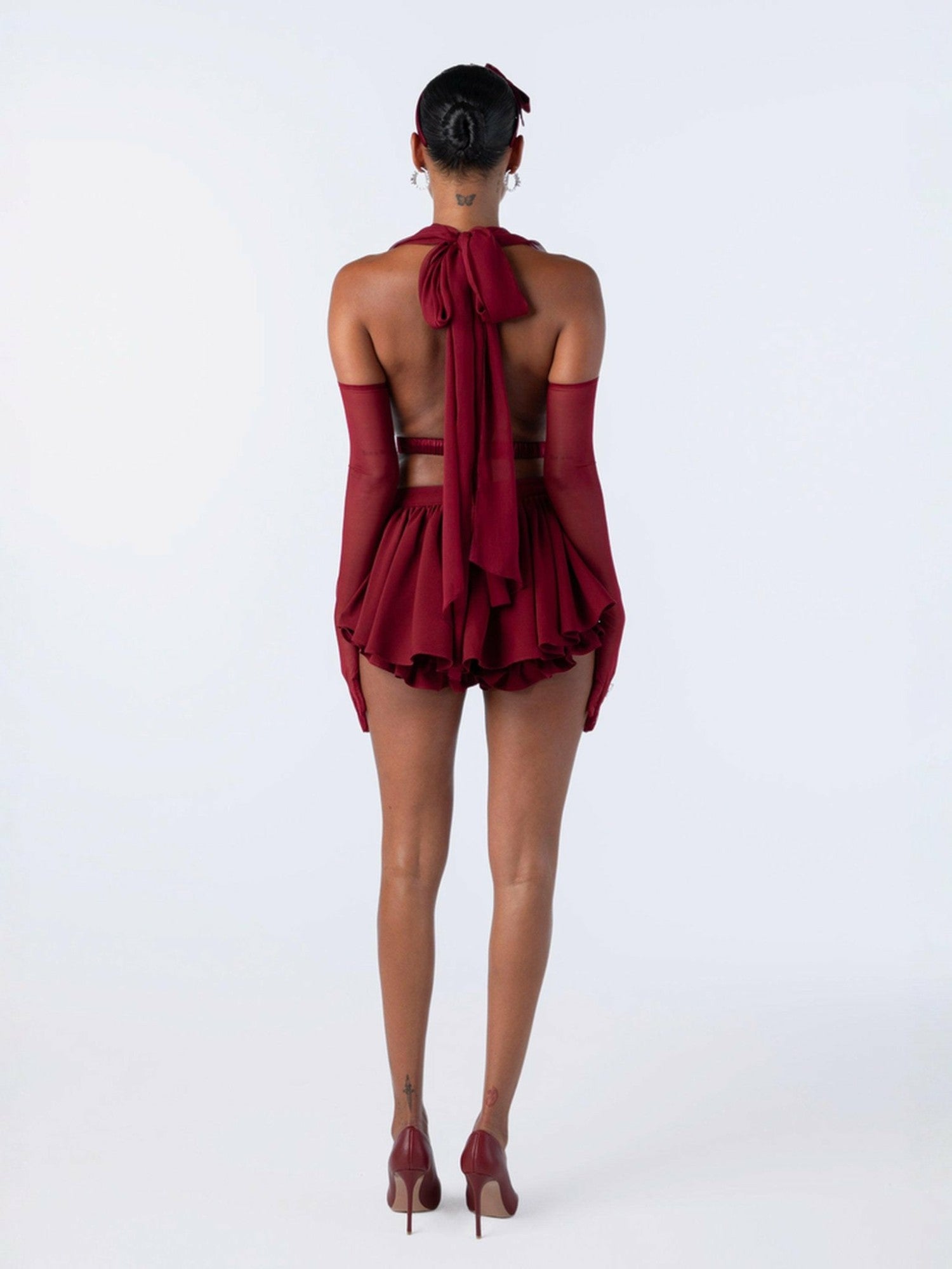 Demi Shorts: Red Shorts for Birthday Celebration | Nana Jacqueline