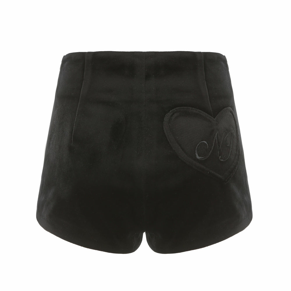 Shay Shorts: Black Velvet Shorts for Cocktail Party | Nana Jacqueline