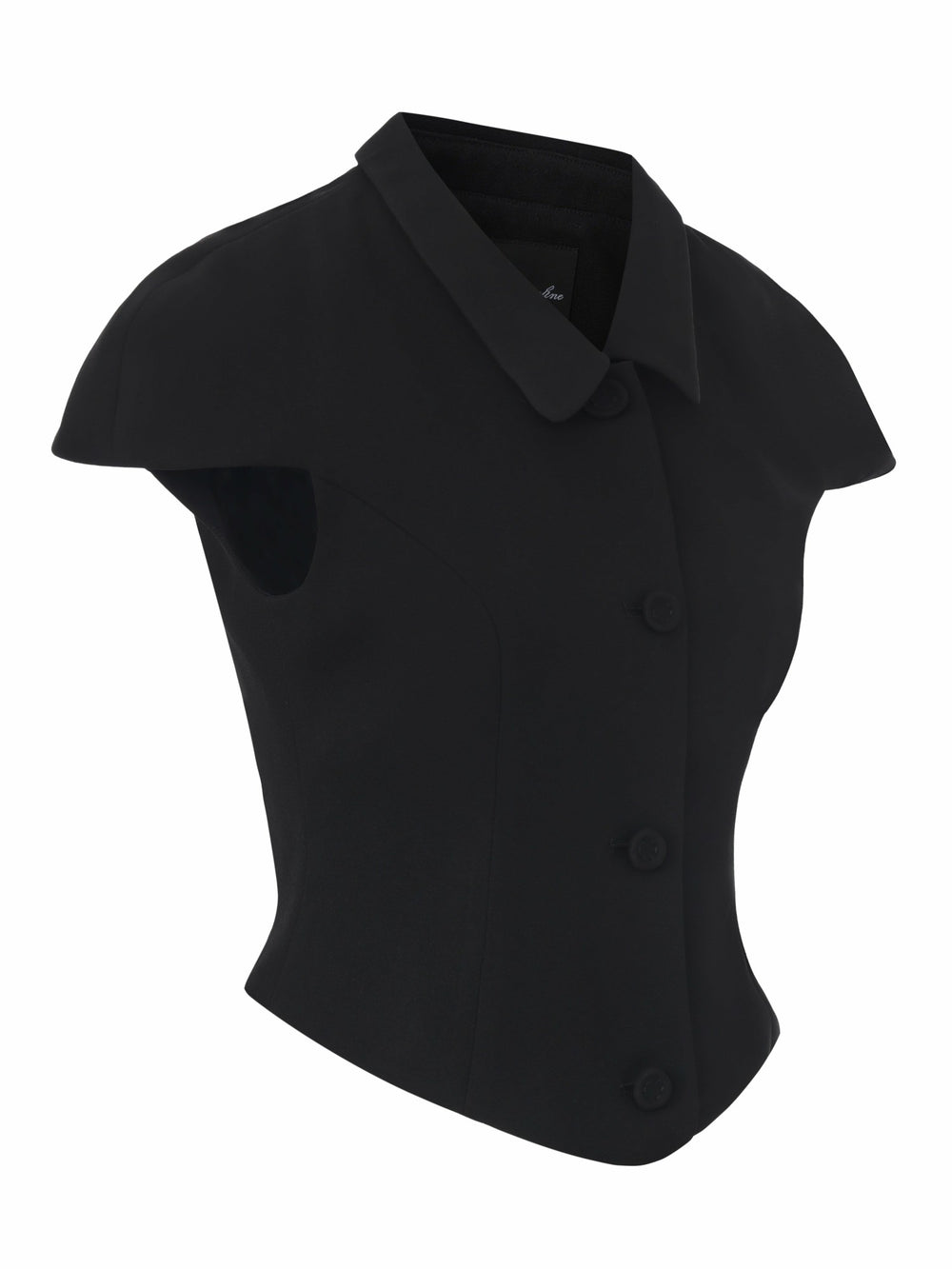 Alina Cinched-Waist Black Top | Nana Jacqueline