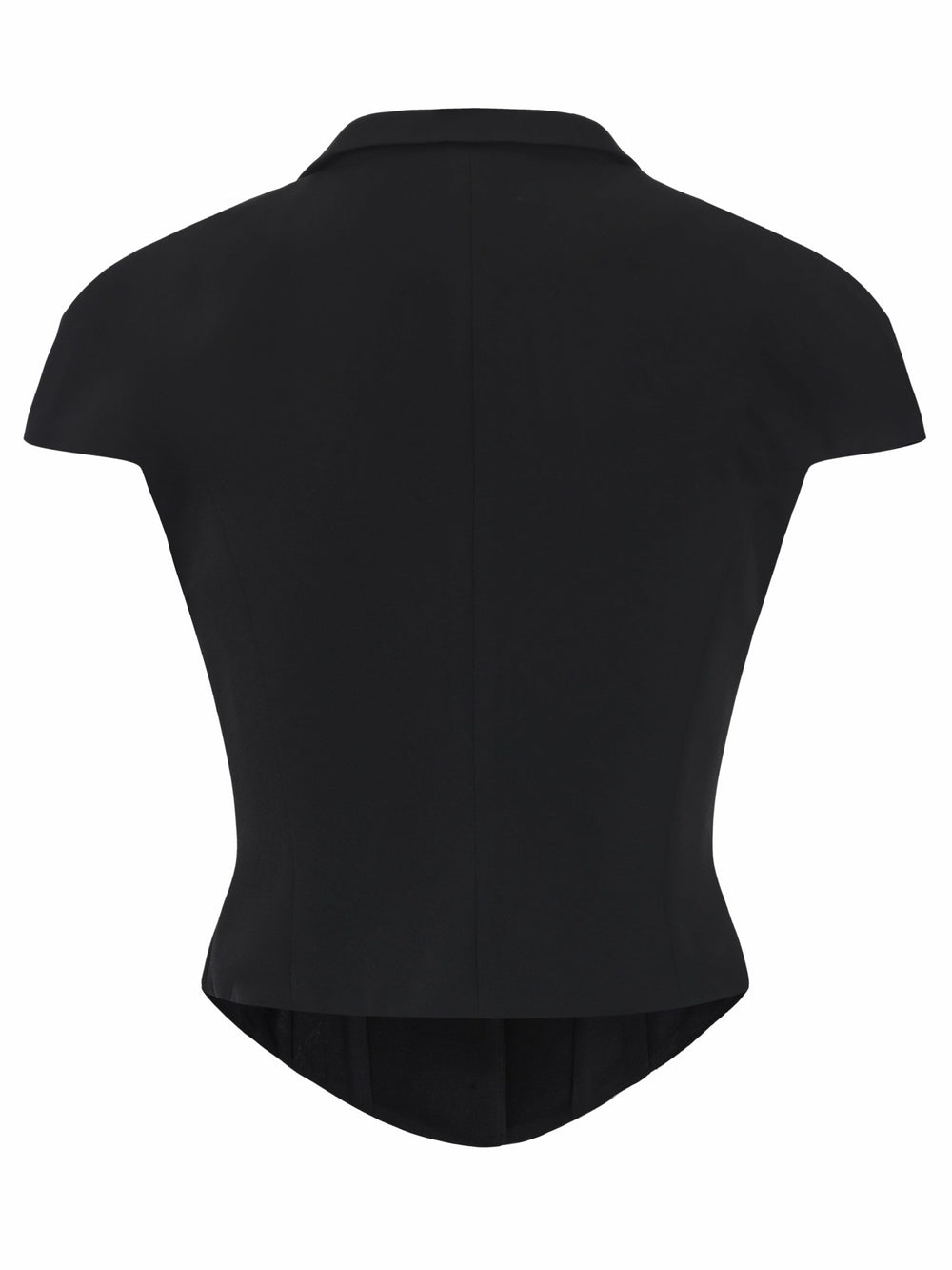 Alina Cinched-Waist Black Top | Nana Jacqueline
