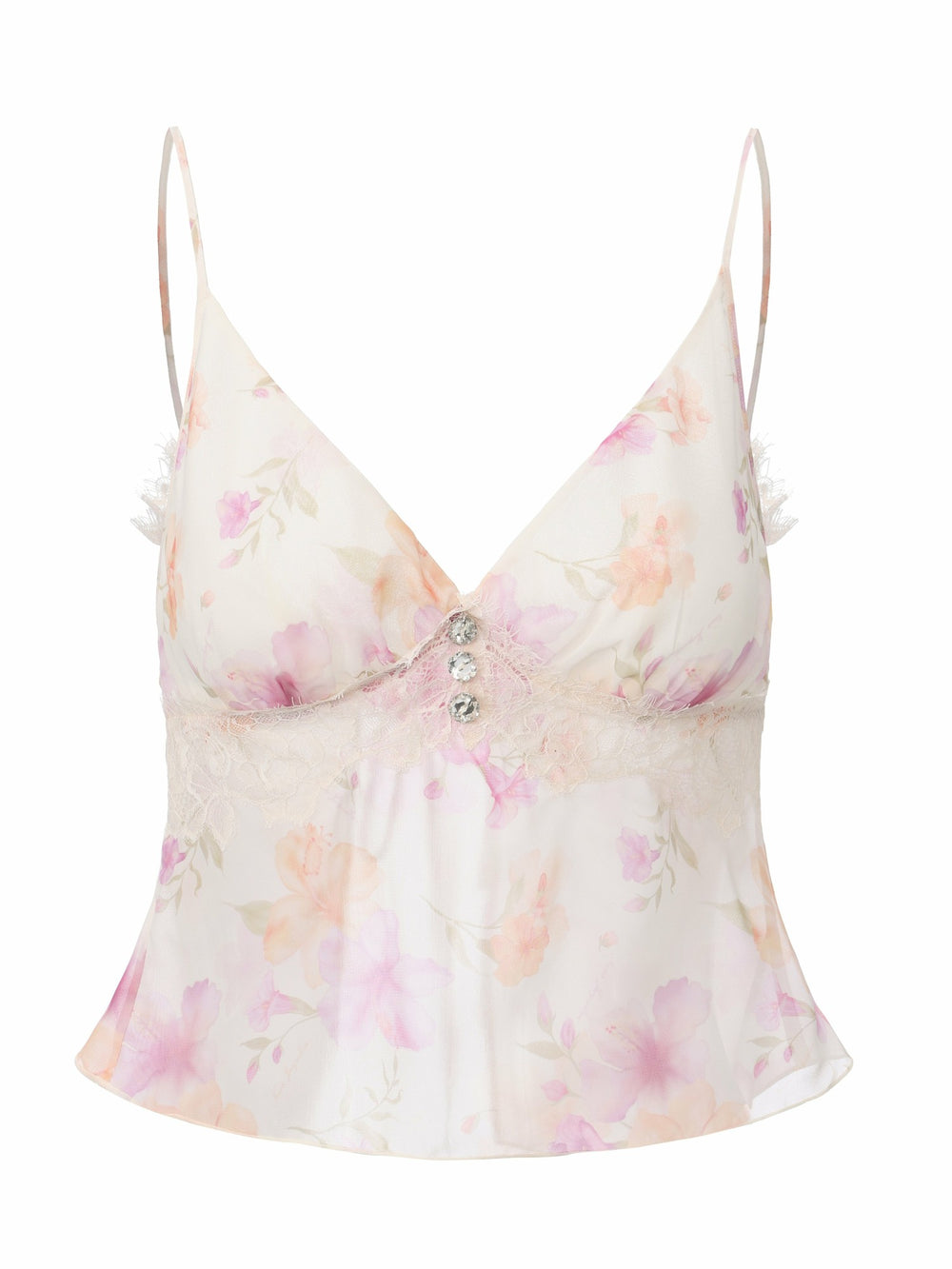 Ophelia Floral Lace Ivory Top | Nana Jacqueline