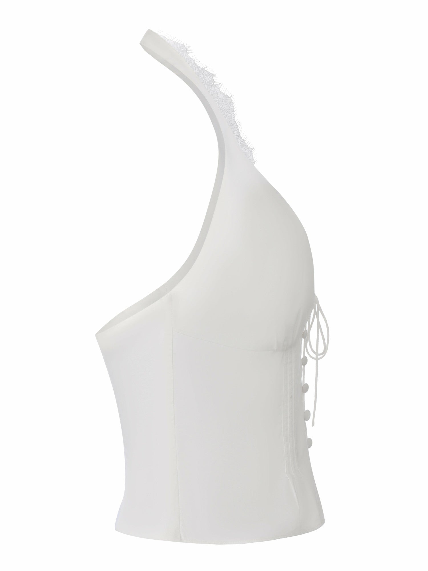 Phoebe Open-Back White Top | Nana Jacqueline