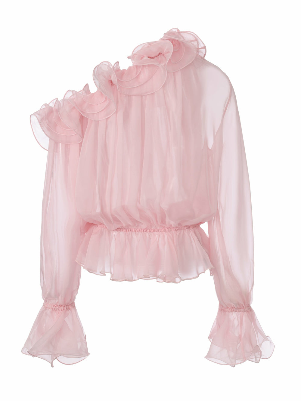 Summer Off-Shoulder Ruffle Pink Blouse | Nana Jacqueline