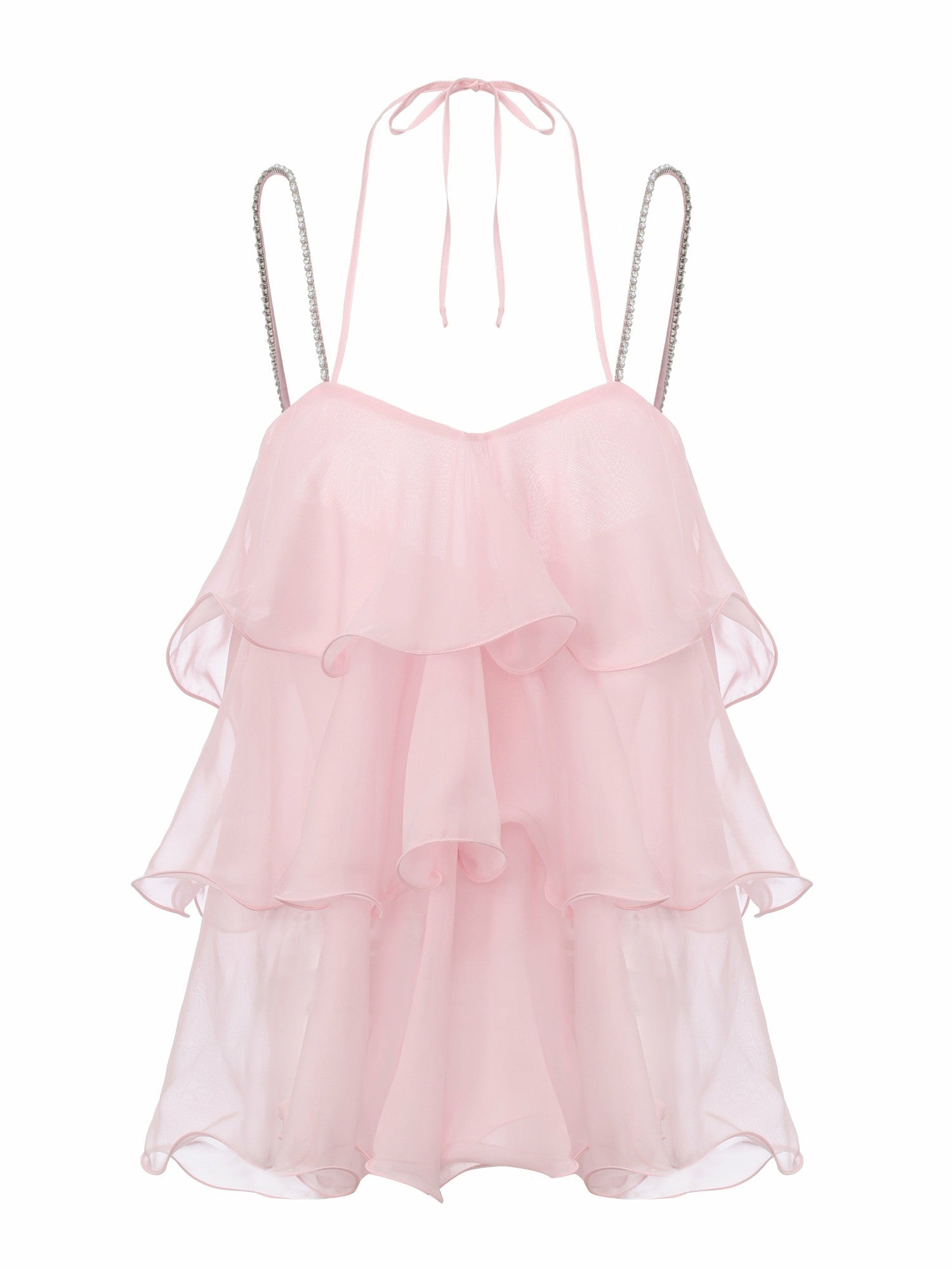 Fiona Crystal-Chain Pink Top | Nana Jacqueline