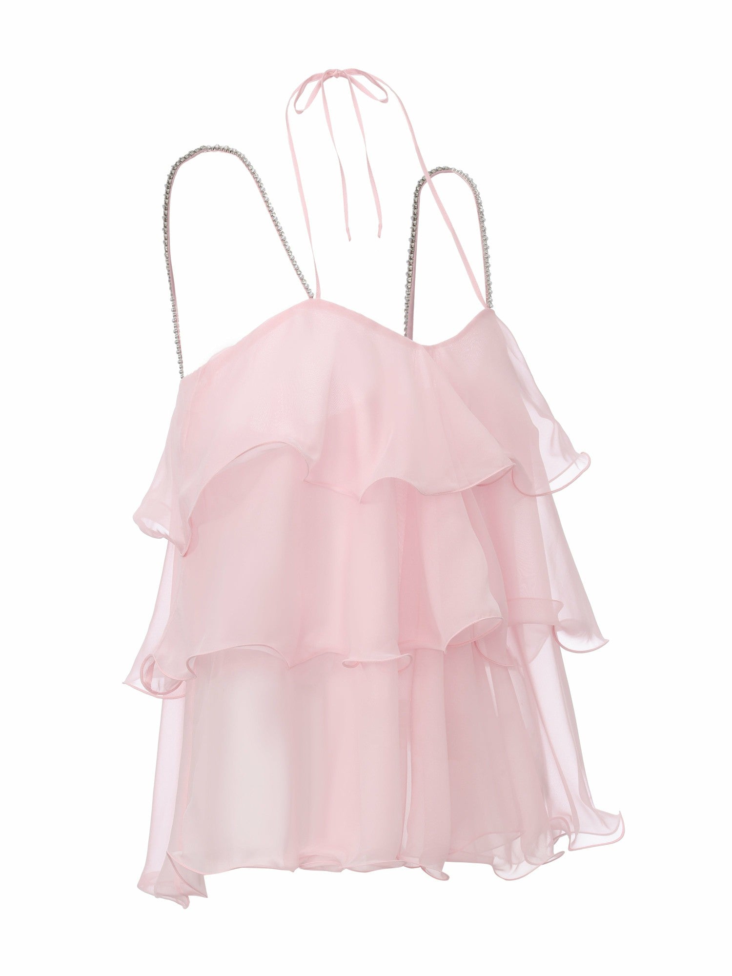 Fiona Crystal-Chain Pink Top | Nana Jacqueline