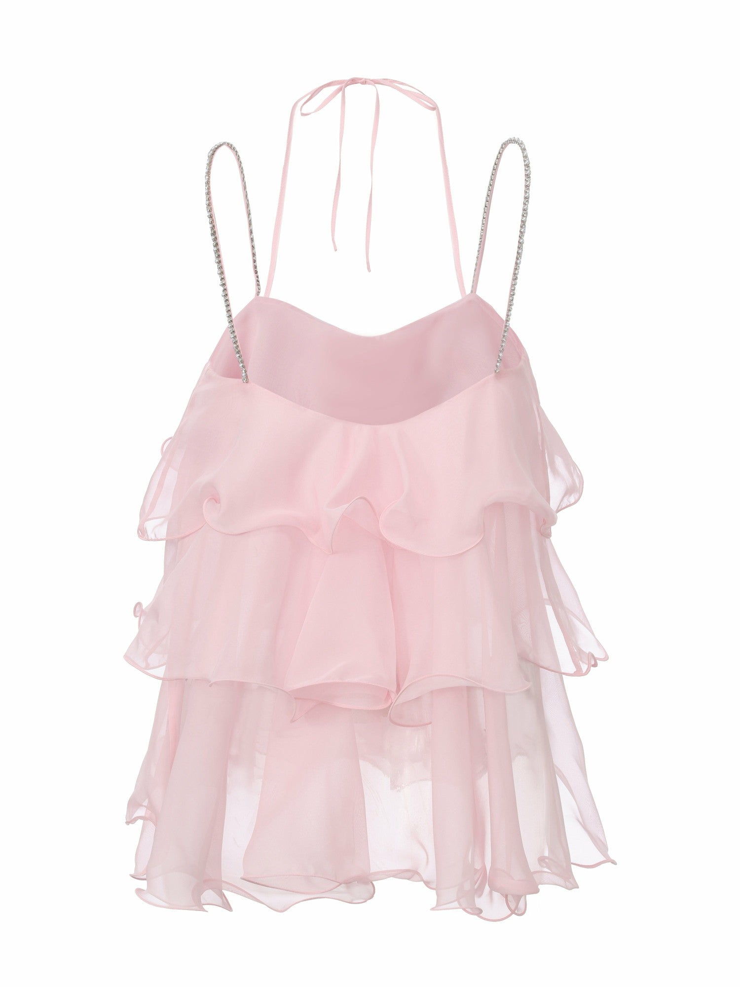 Fiona Crystal-Chain Pink Top | Nana Jacqueline