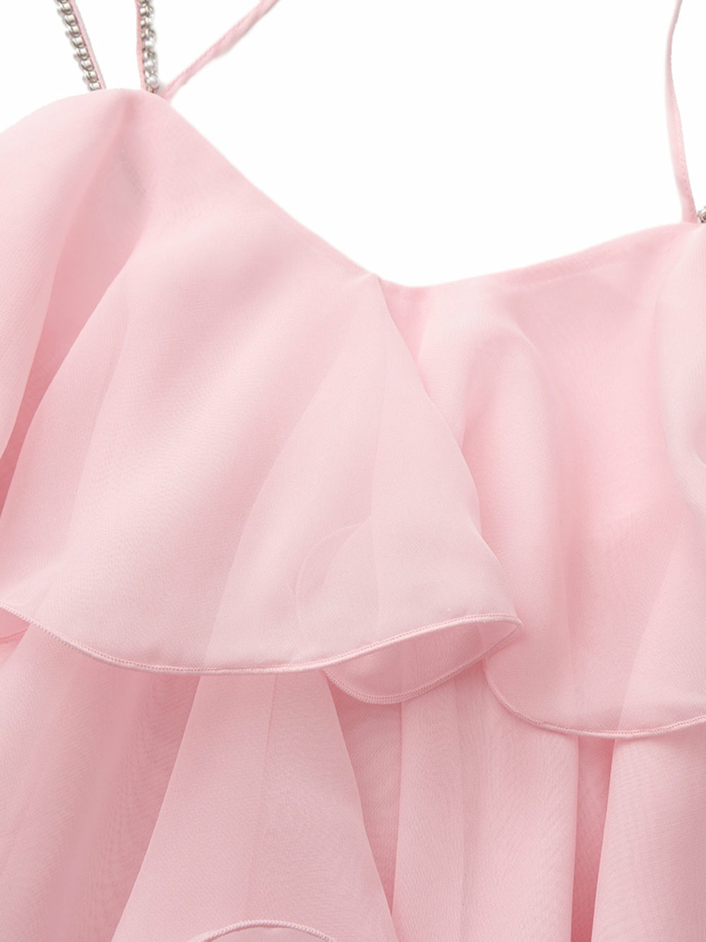 Fiona Crystal-Chain Pink Top | Nana Jacqueline