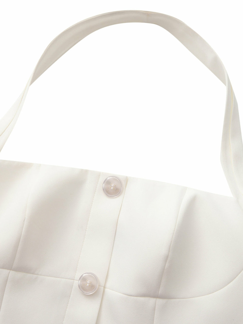 Lou U-Neck Halter Tailored White Top | Nana Jacqueline