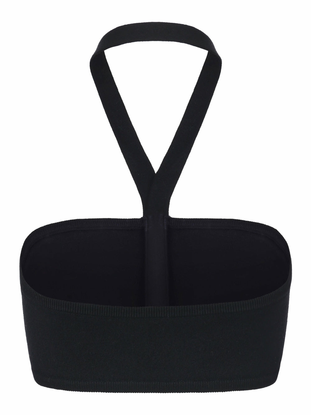 Ana Halter Knit Wool-Blend Black Top | Nana Jacqueline