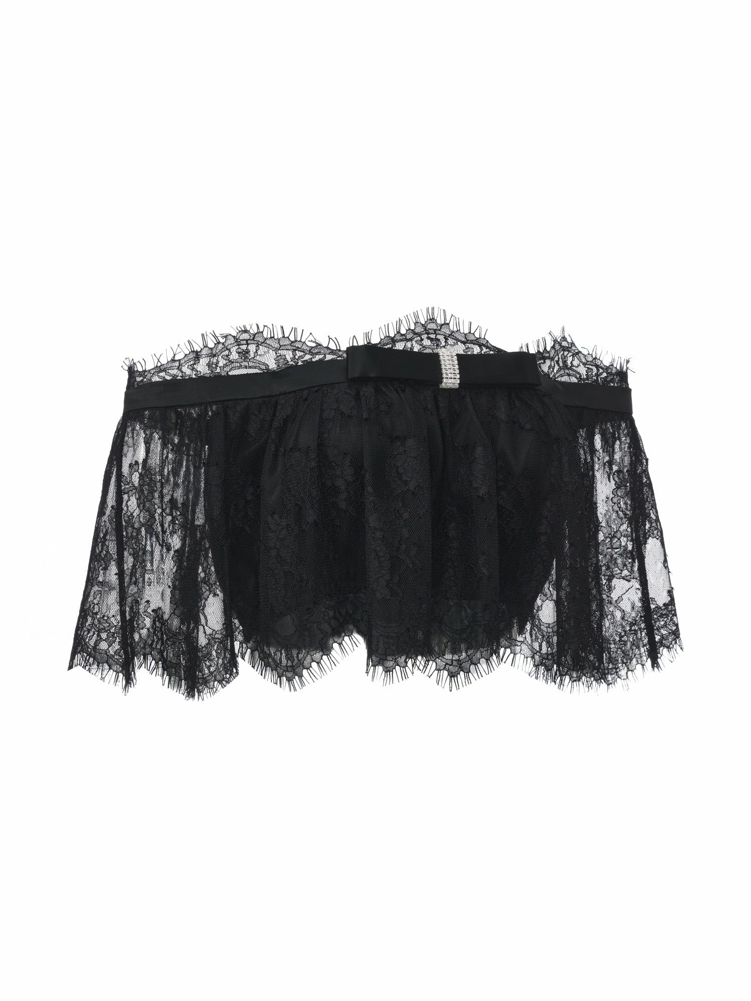 Alexandra Off-Shoulder Lace Black Top | Nana Jacqueline