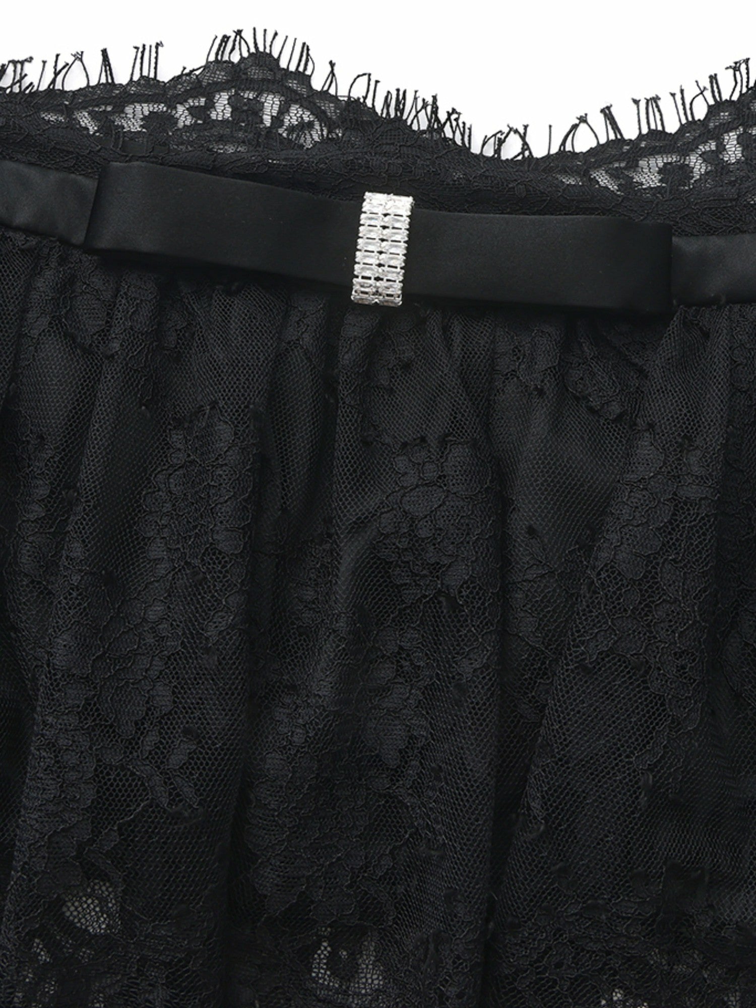 Alexandra Off-Shoulder Lace Black Top | Nana Jacqueline