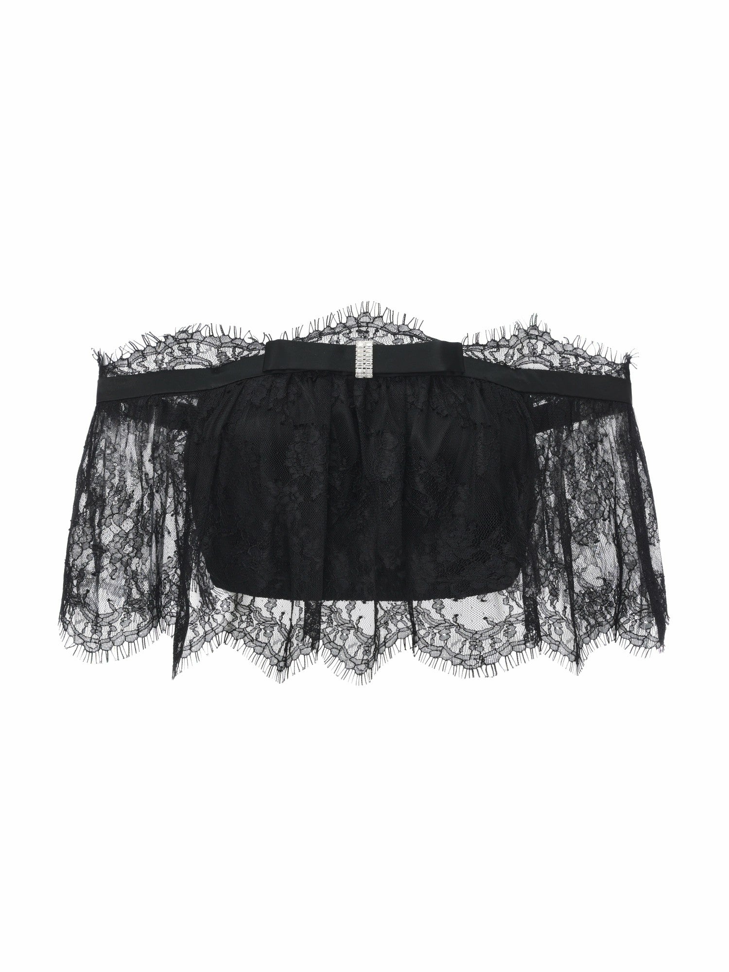 Alexandra Off-Shoulder Lace Black Top | Nana Jacqueline