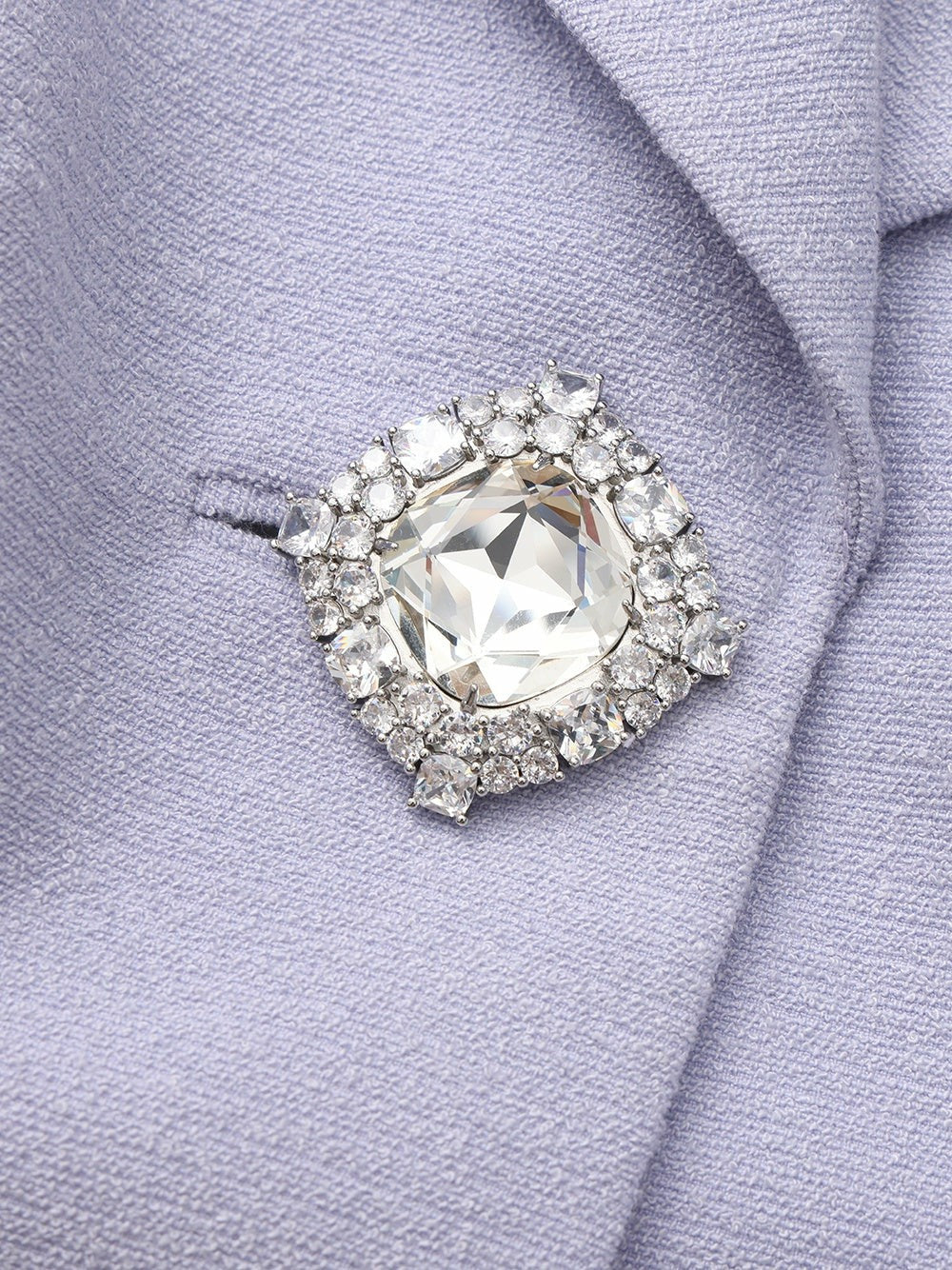 Camille Crystal-Button Purple Peplum Vest: Purple Vest for Bridal Shower | Nana Jacqueline