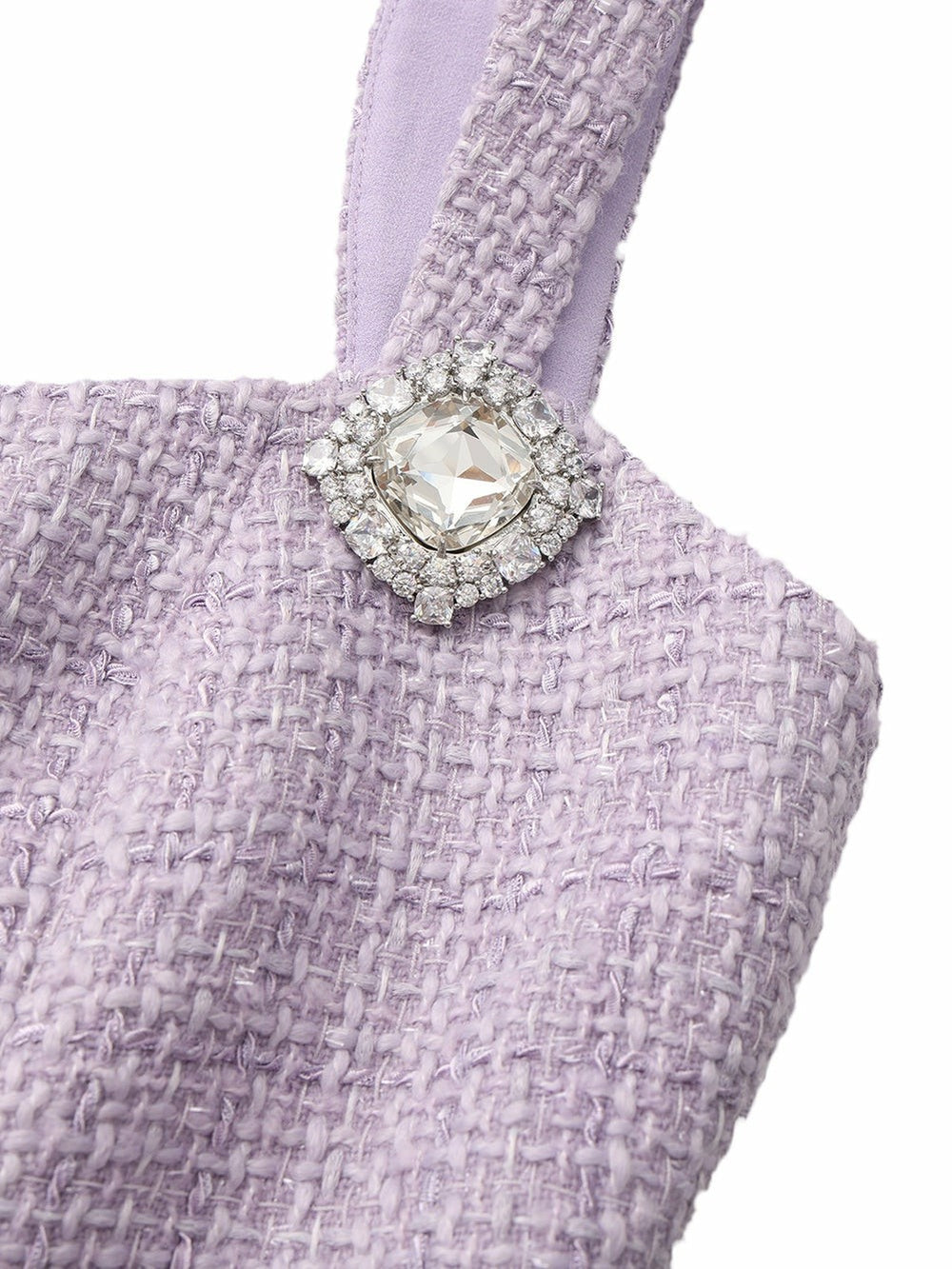 Annabella Tweed Woven Purple Bow Top | Nana Jacqueline