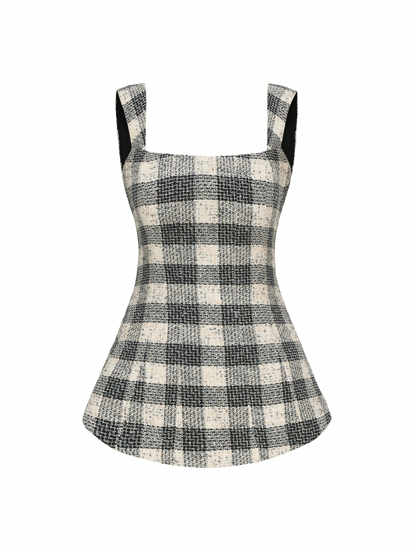 Anabella Bow Top: Black Checkered Top for Brunch | Nana Jacqueline