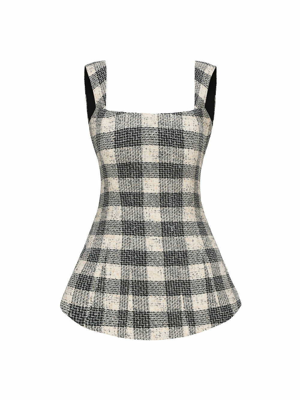Anabella Bow Top: Black Checkered Top for Brunch | Nana Jacqueline