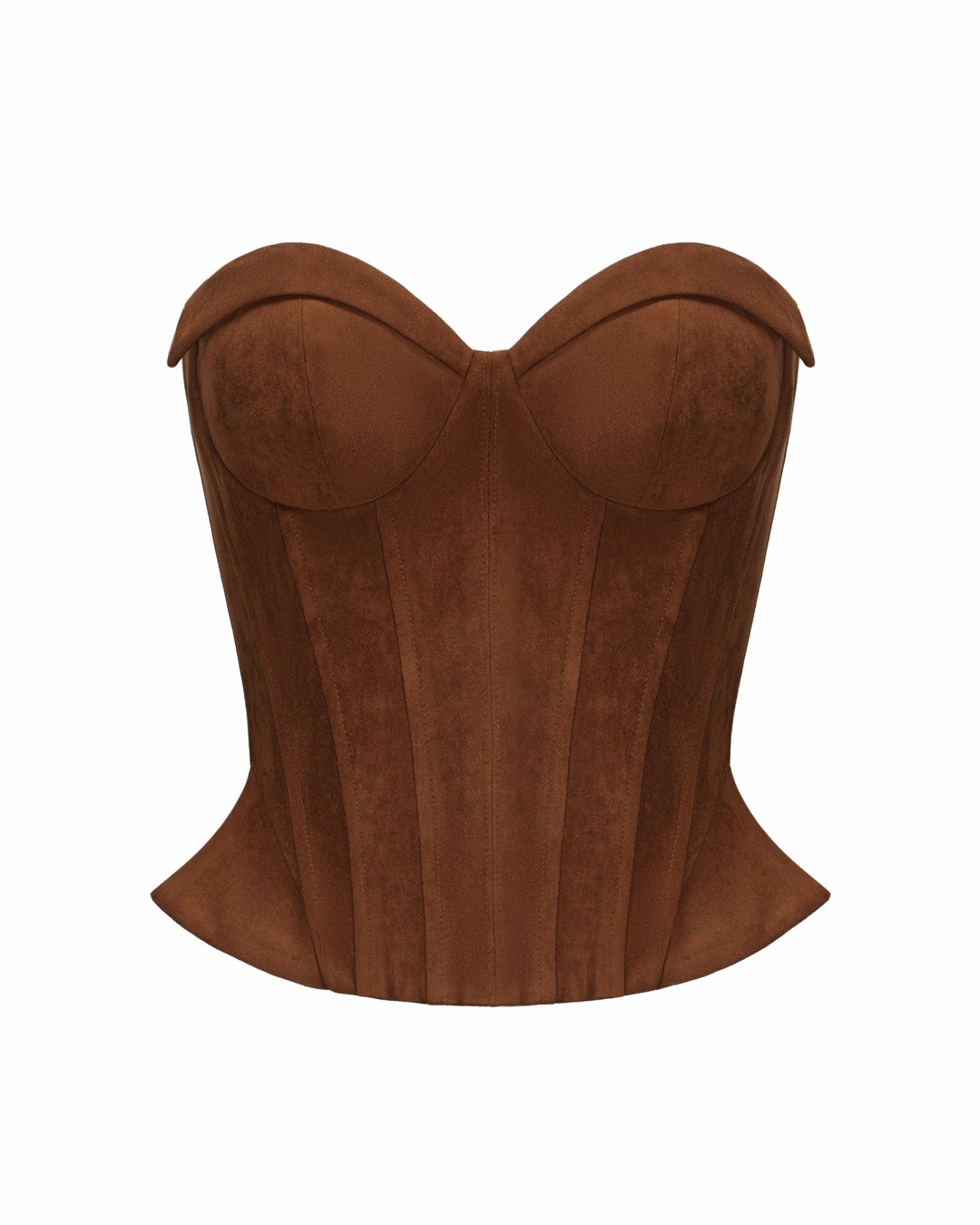 Sienna Suede Top: Brown Corset Top for Date Night | Nana Jacqueline