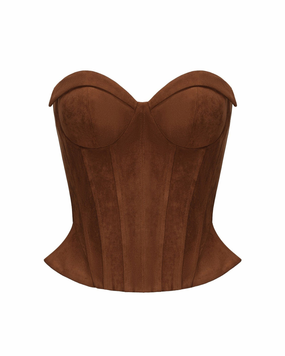 Sienna Suede Top: Brown Corset Top for Date Night | Nana Jacqueline