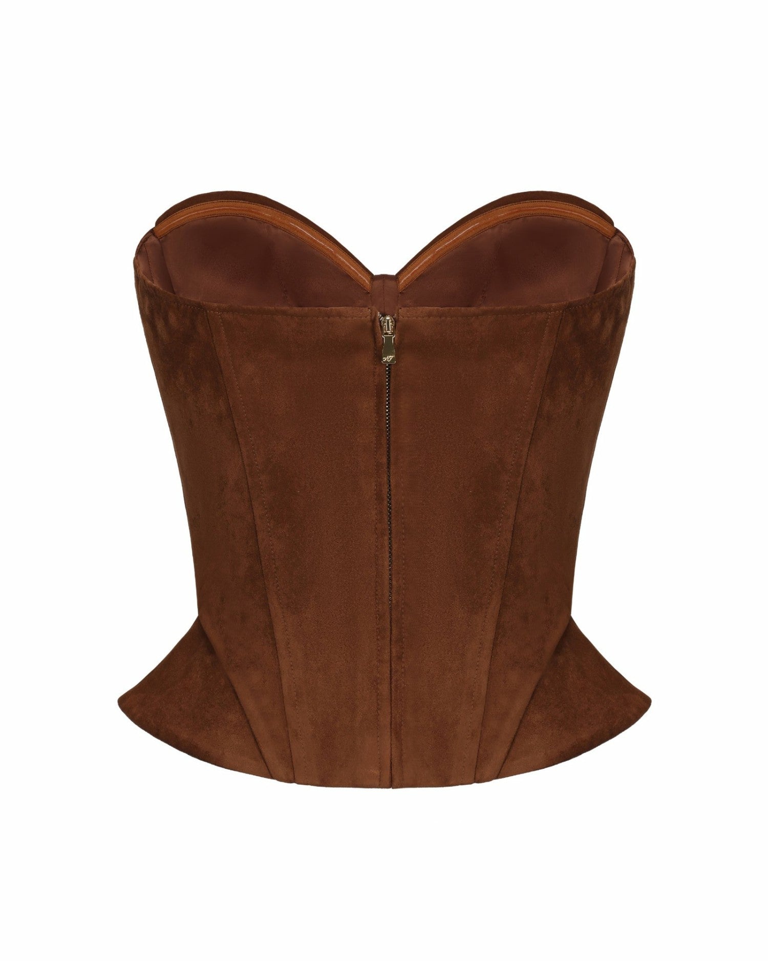 Sienna Suede Top: Brown Corset Top for Date Night | Nana Jacqueline