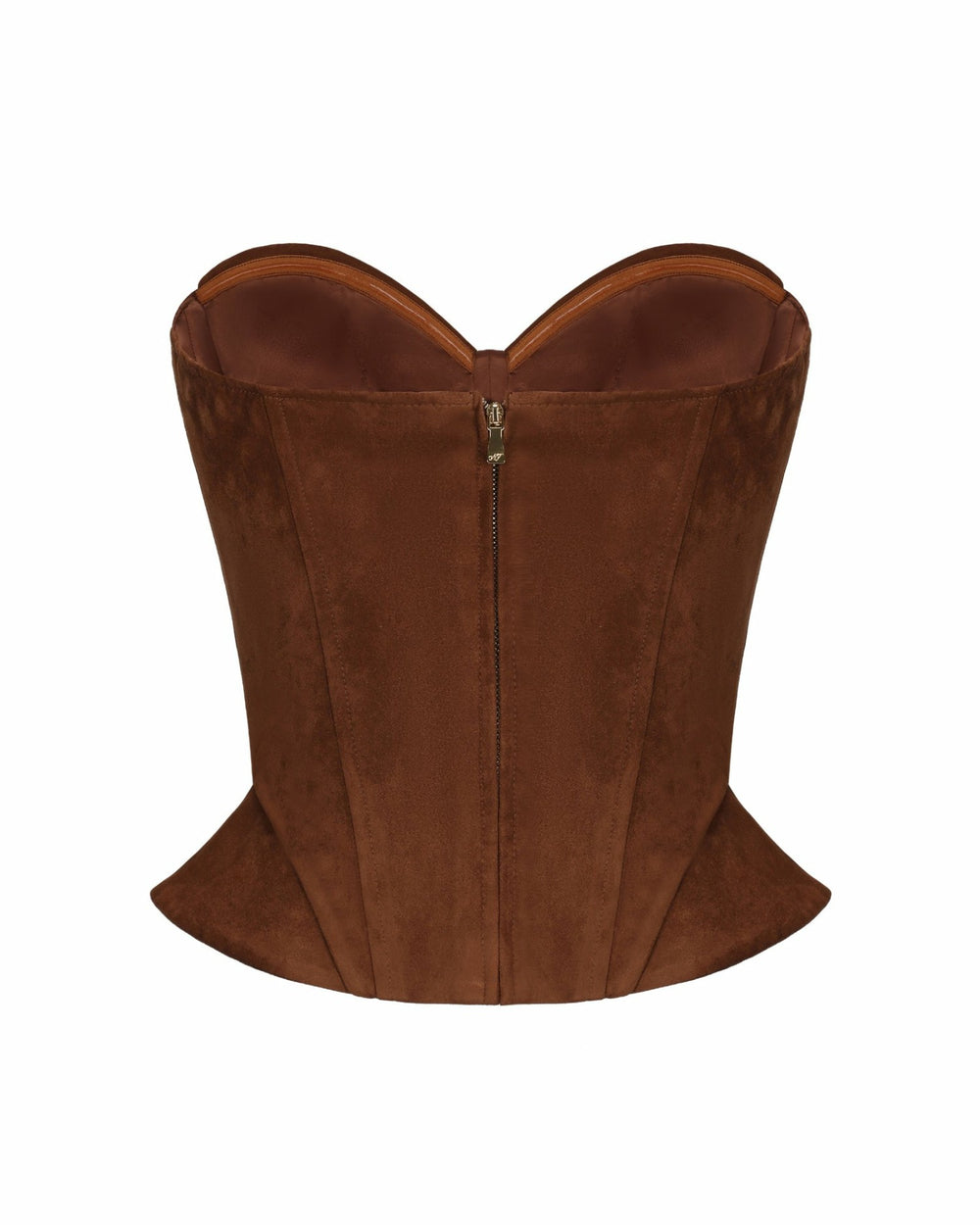 Sienna Suede Top: Brown Corset Top for Date Night | Nana Jacqueline