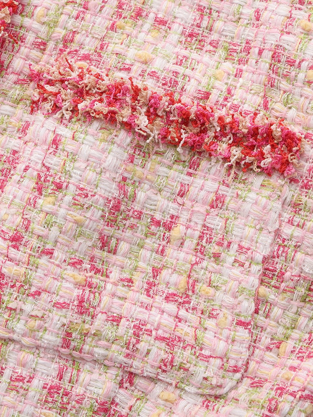 Bianca Metallic-Woven Tweed Pink Jacket: Pink Jacket for Bridal Shower | Nana Jacqueline