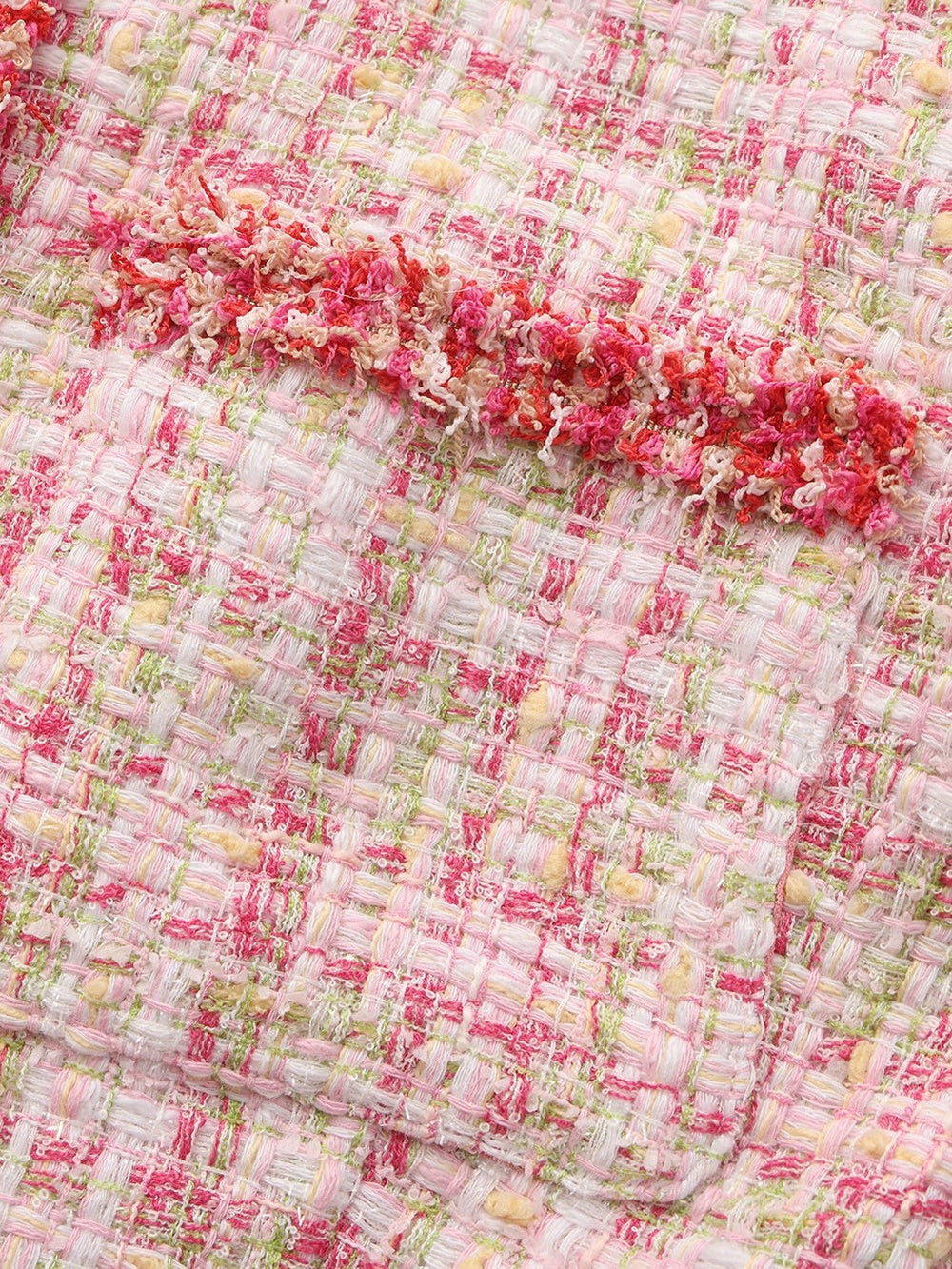Bianca Metallic-Woven Tweed Pink Jacket: Pink Jacket for Bridal Shower | Nana Jacqueline