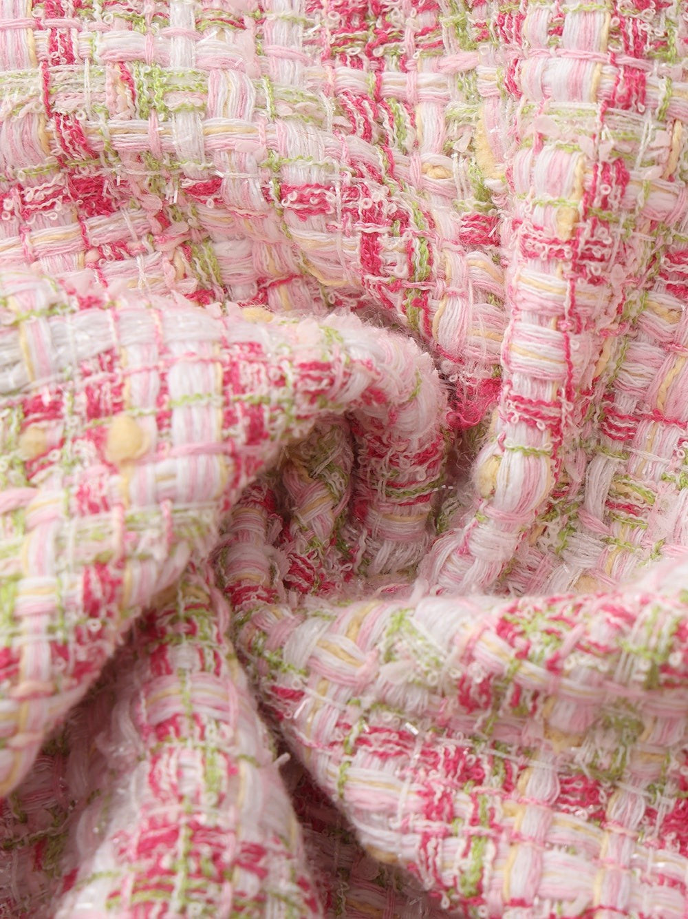 Bianca Metallic-Woven Tweed Pink Jacket: Pink Jacket for Bridal Shower | Nana Jacqueline