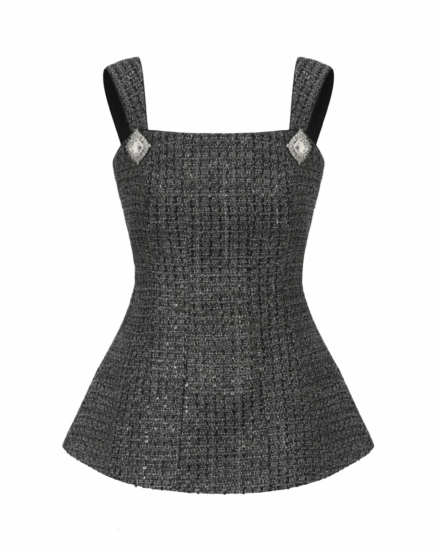 Anabella Bow Top: Black Silver Top for Cocktail Party | Nana Jacqueline