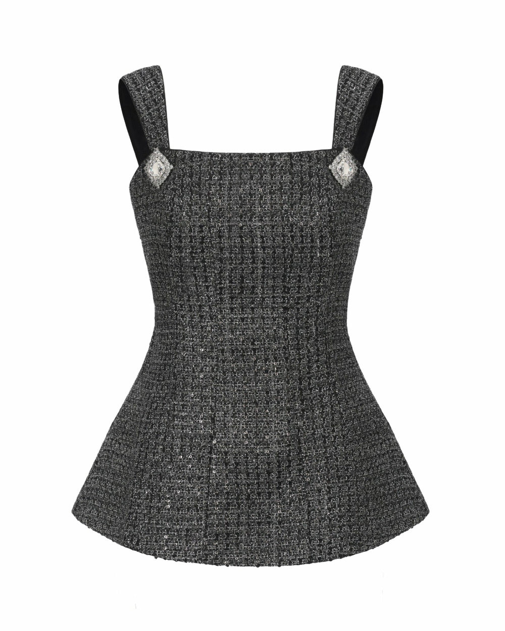 Anabella Bow Top: Black Silver Top for Cocktail Party | Nana Jacqueline