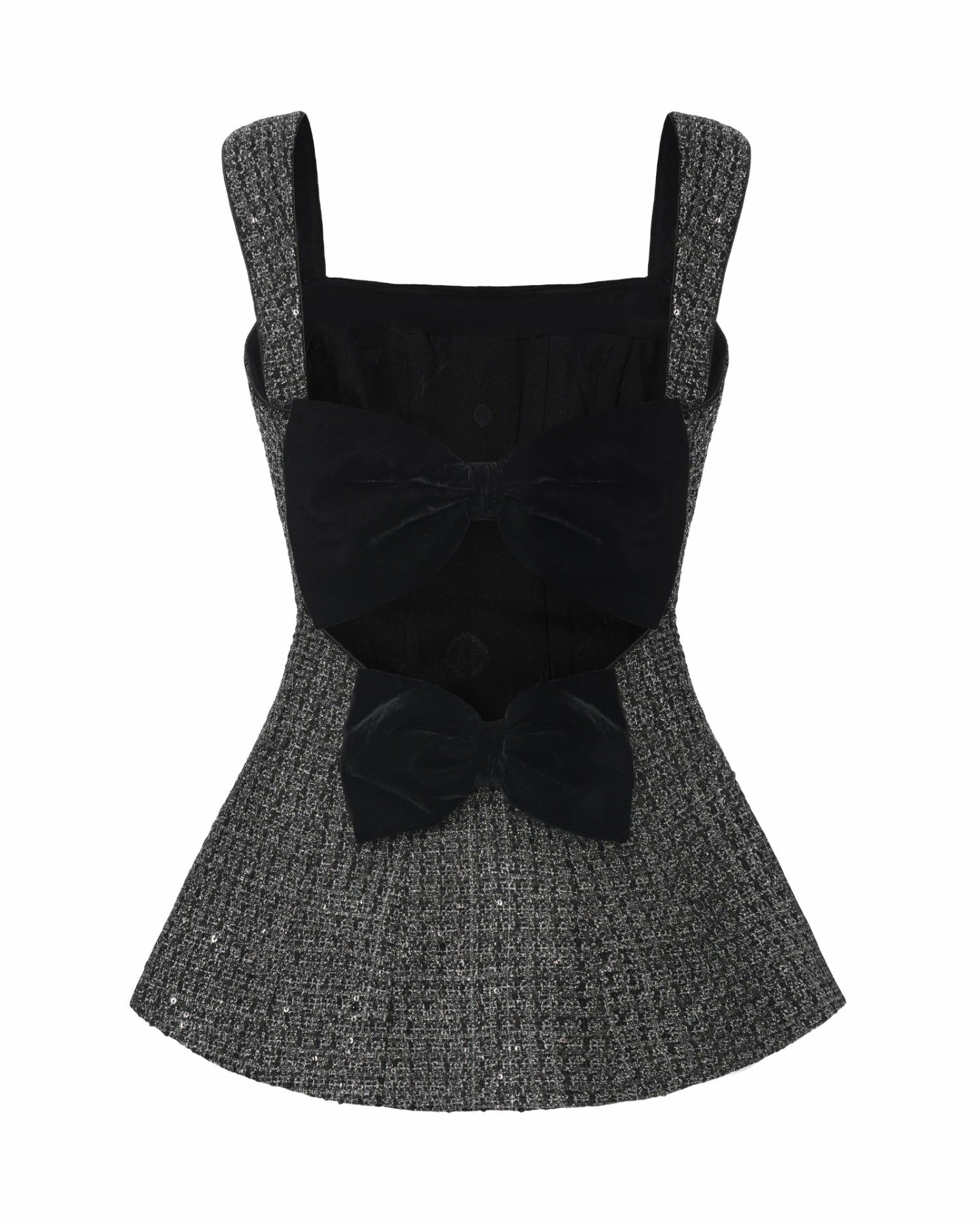 Anabella Bow Top: Black Silver Top for Cocktail Party | Nana Jacqueline