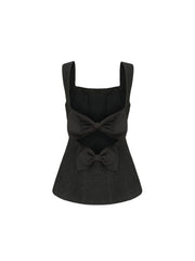 Anabella Bow Top: Black Top for Date Night | Nana Jacqueline