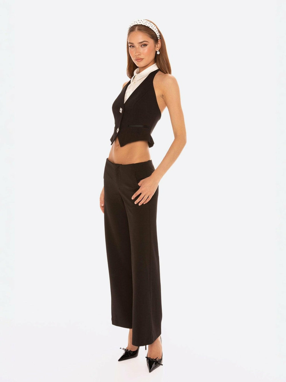 Anya Vest Top: Black Vest Top for Date Night | Nana Jacqueline