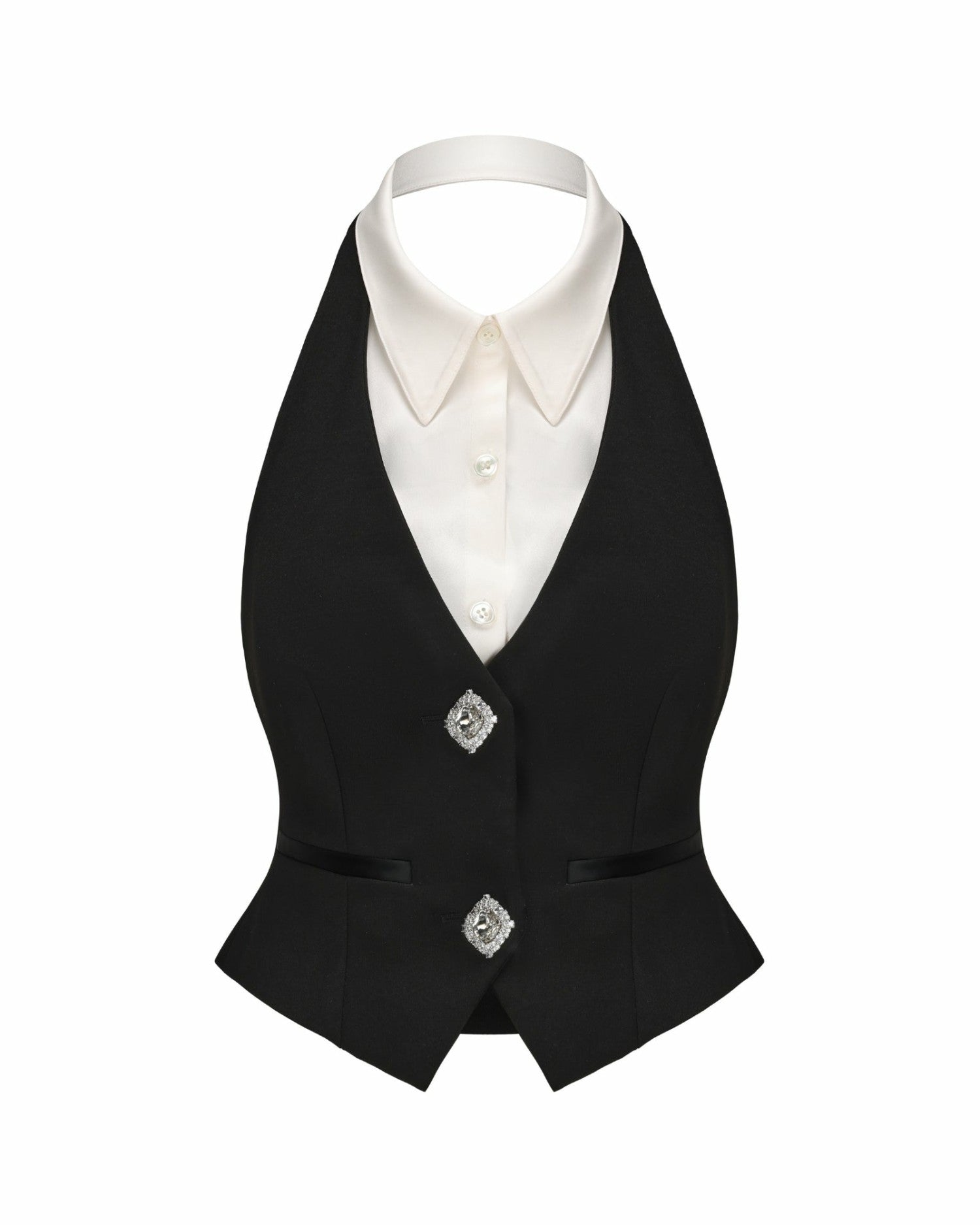 Anya Vest Top: Black Vest Top for Date Night | Nana Jacqueline